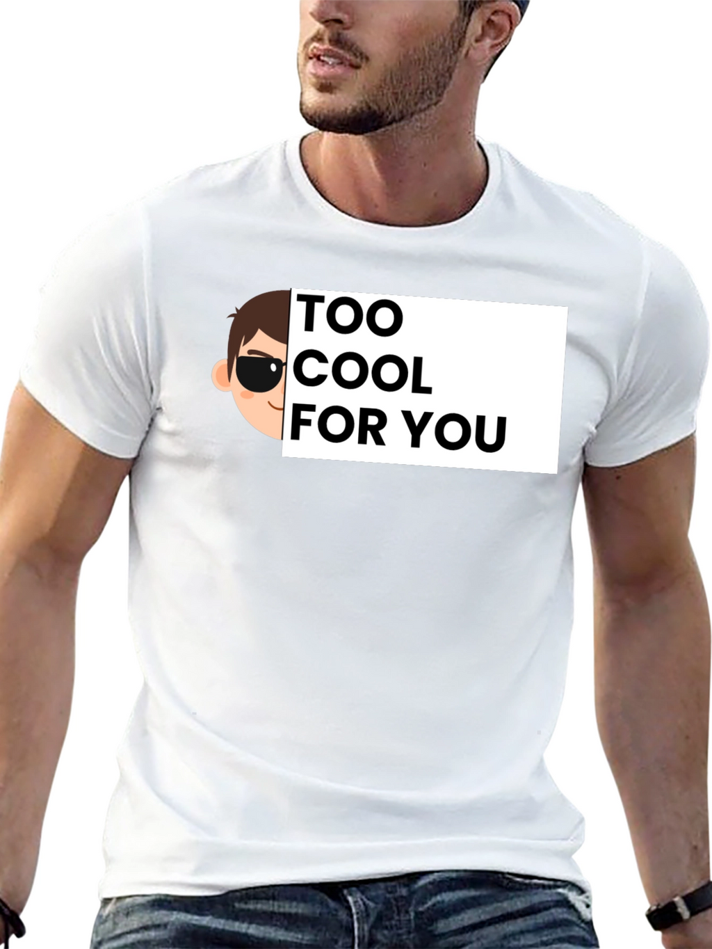 Cool Cartoon Graphic Tee - Black Cotton T-Shirt