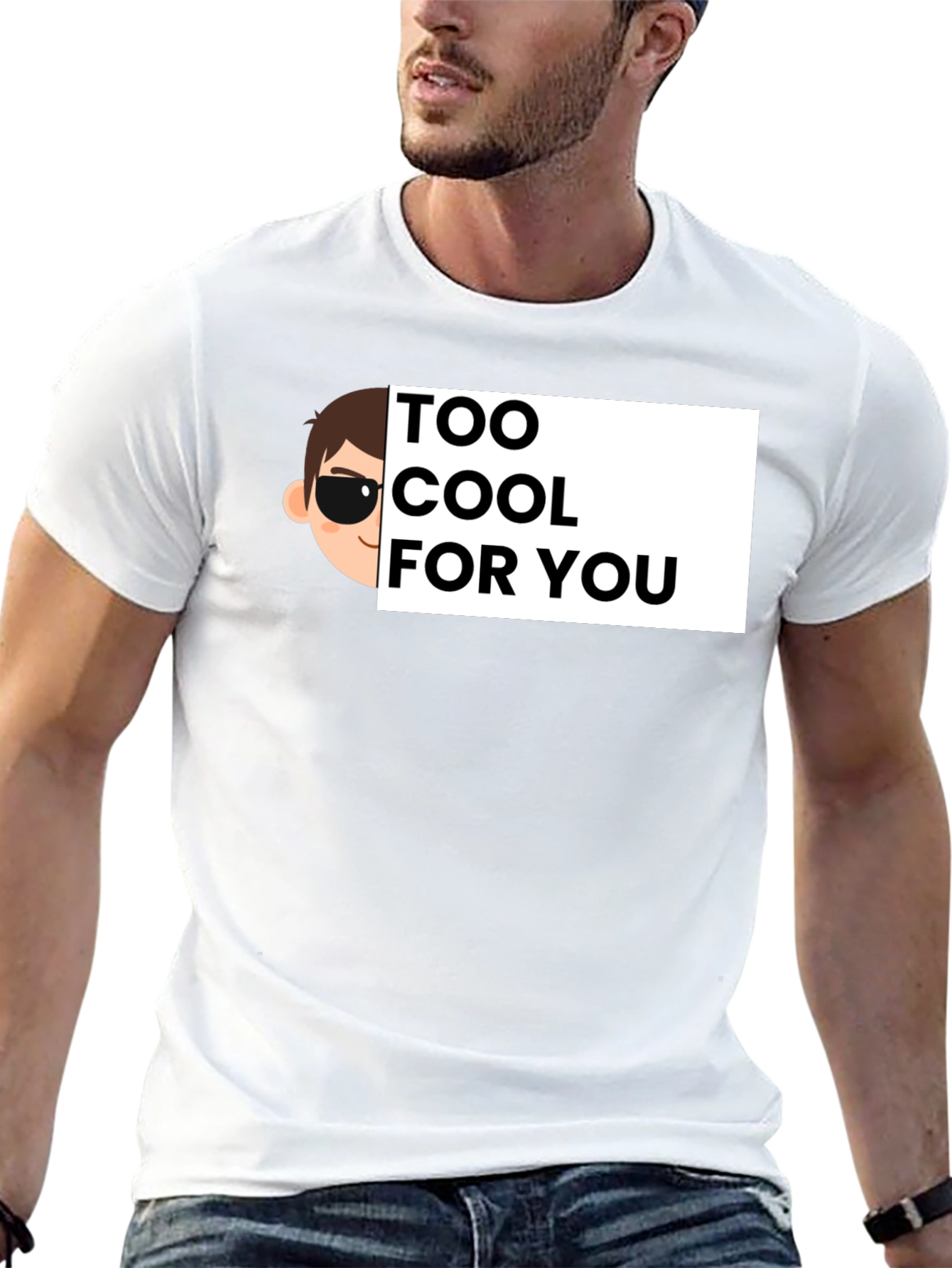 Cool Cartoon Graphic Tee - Black Cotton T-Shirt