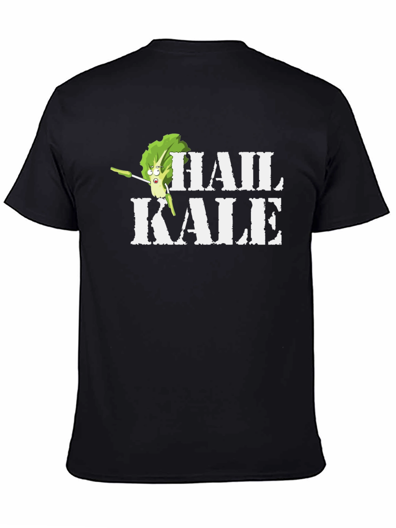 Hail Kale Funny Graphic T-Shirt - Black