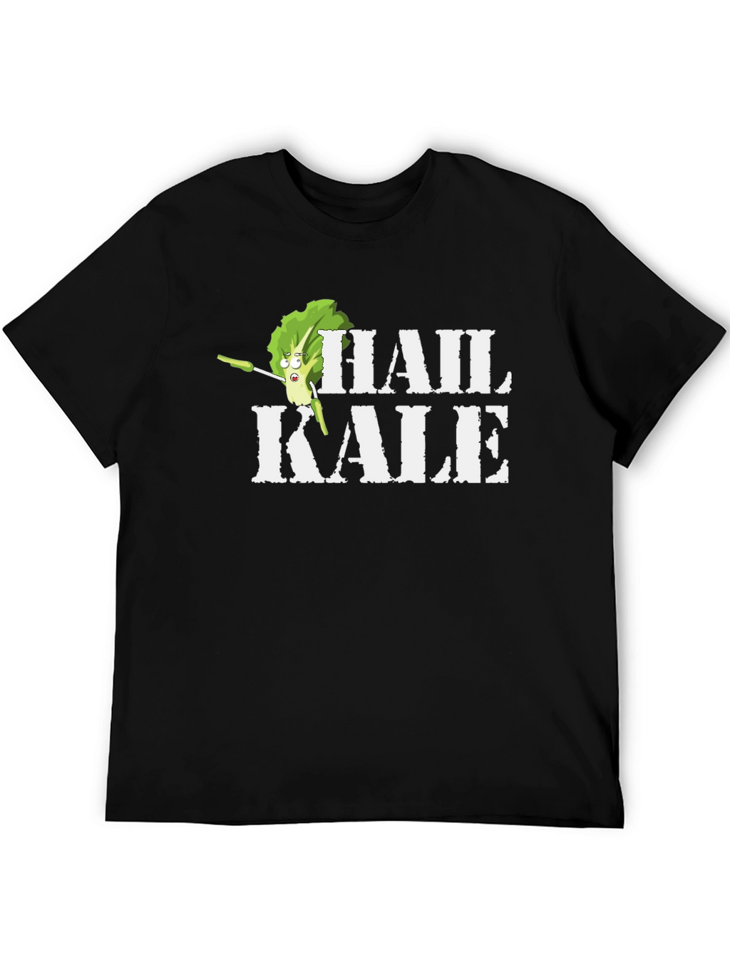 Hail Kale Funny Graphic T-Shirt - Black