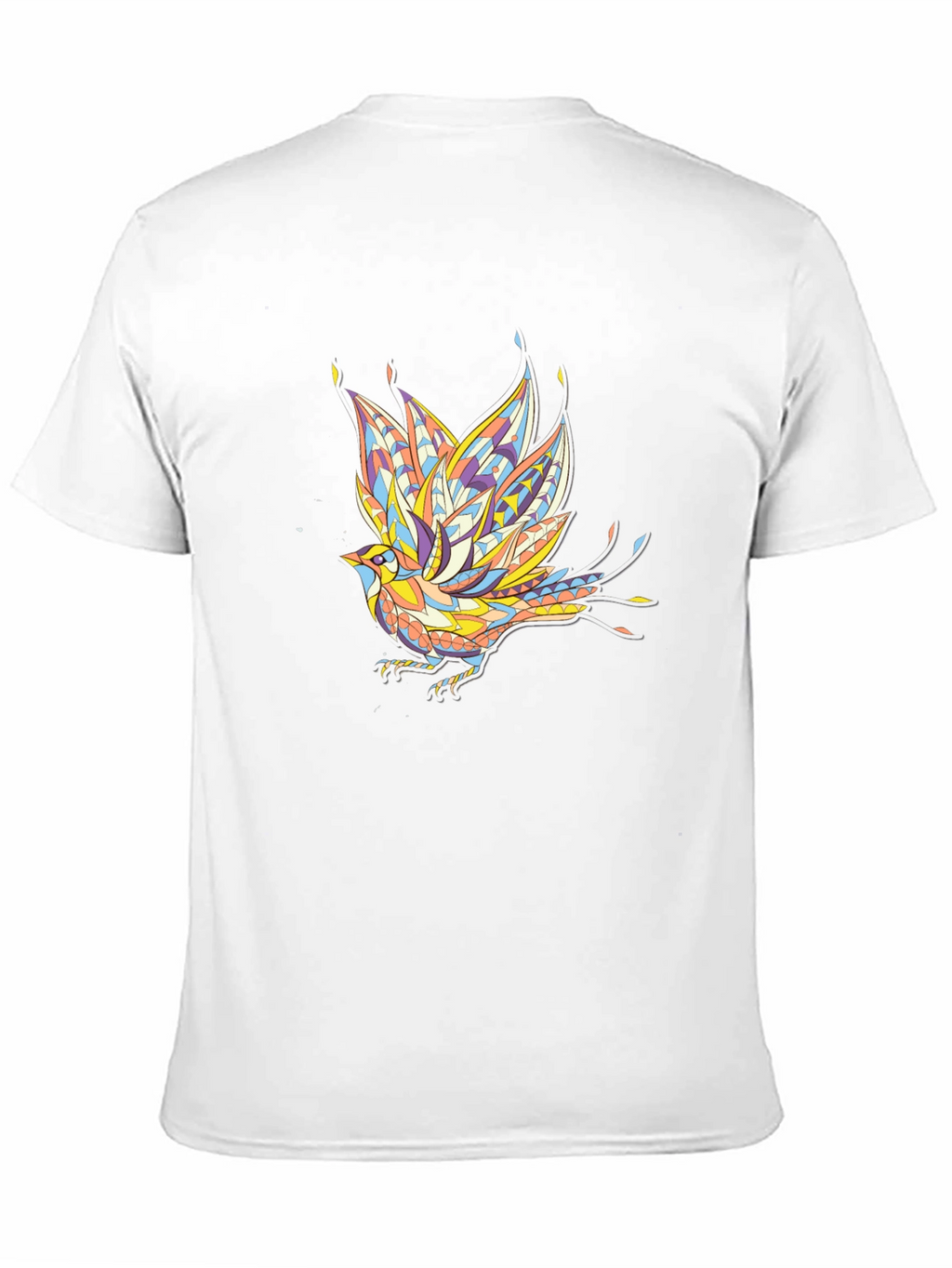 Geometric Bird Graphic Tee - Stylish Black T-Shirt