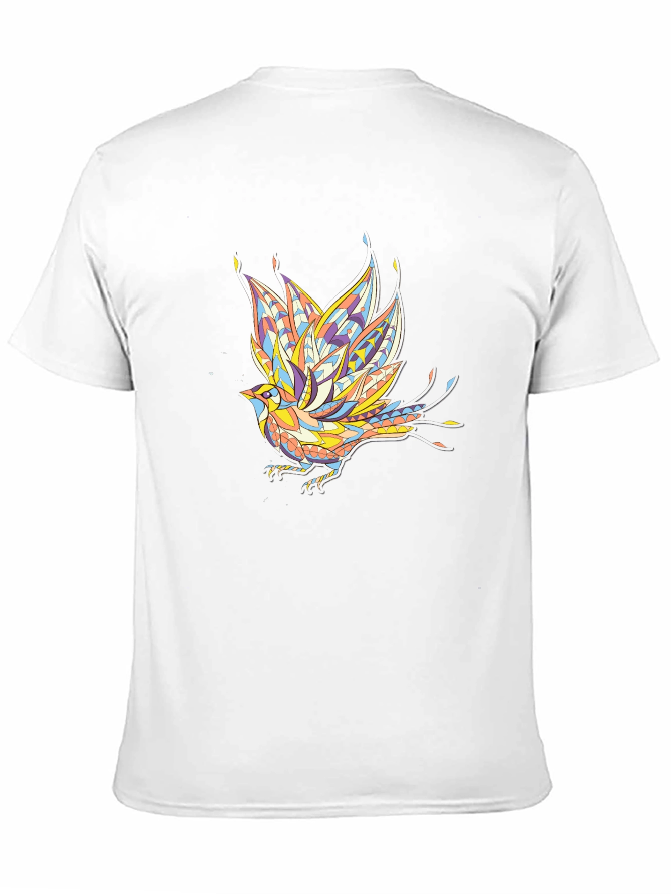 Geometric Bird Graphic Tee - Stylish Black T-Shirt