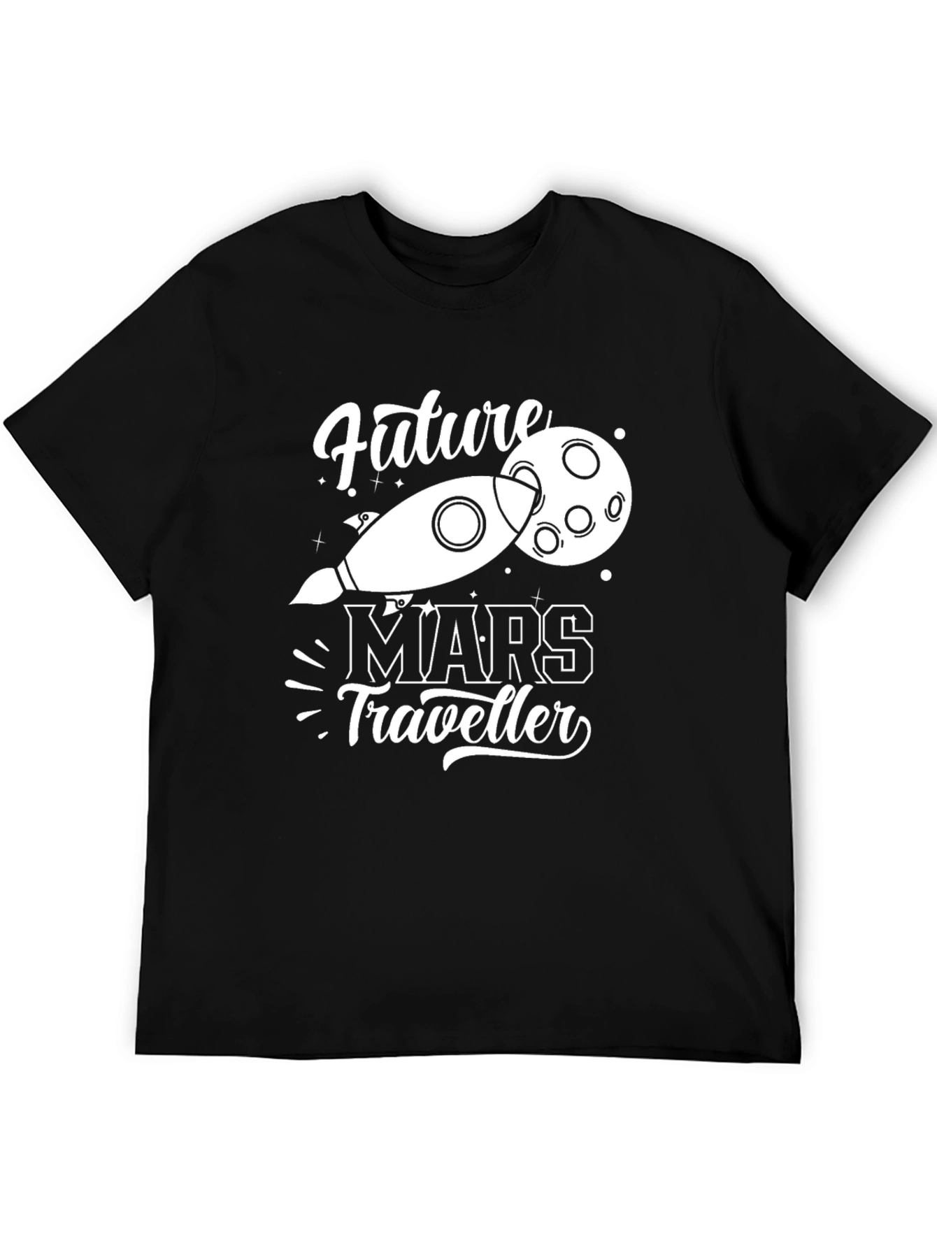 Future Mars Traveler Graphic Tee - Black Unisex T-Shirt