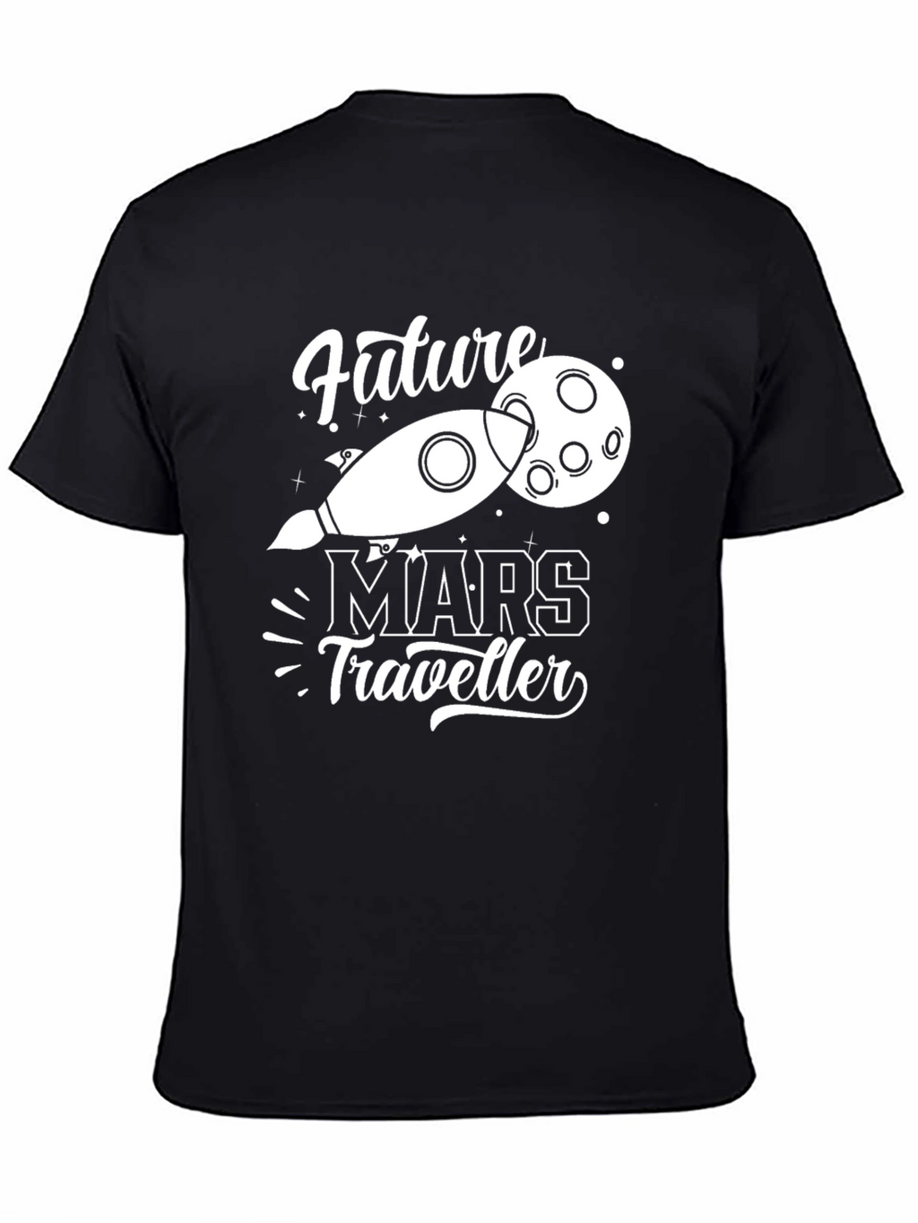 Future Mars Traveler Graphic Tee - Black Unisex T-Shirt