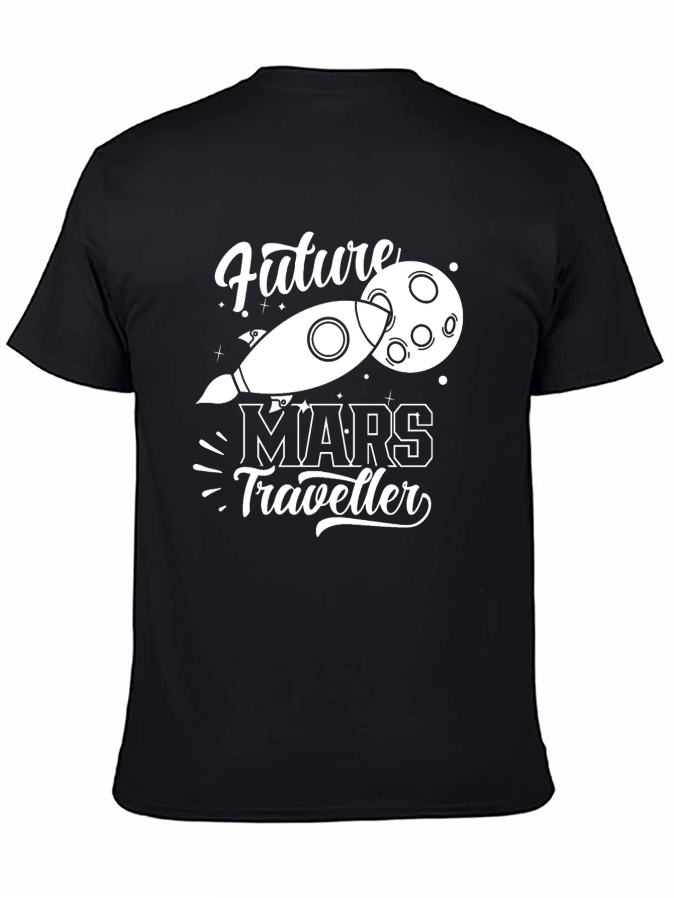 Future Mars Traveler Graphic Tee - Black Unisex T-Shirt