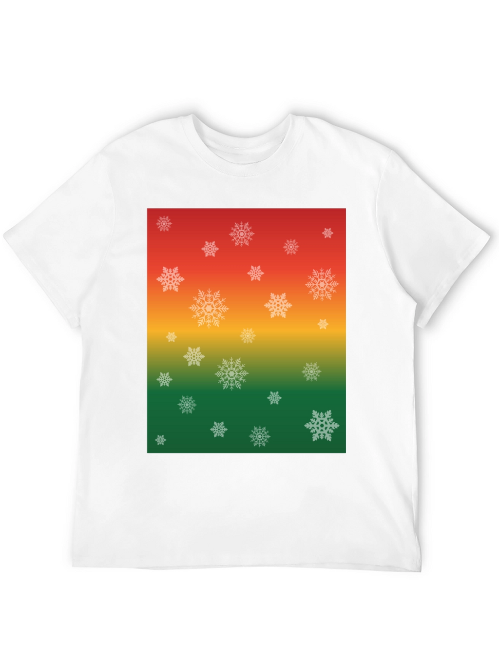 Festive Snowflake Ombre Graphic T-Shirt