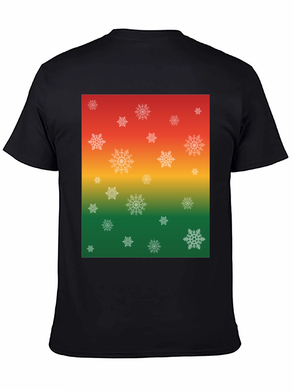 Festive Snowflake Ombre Graphic T-Shirt