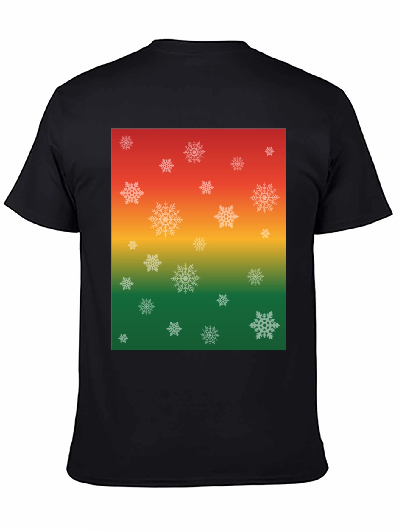 Festive Snowflake Ombre Graphic T-Shirt