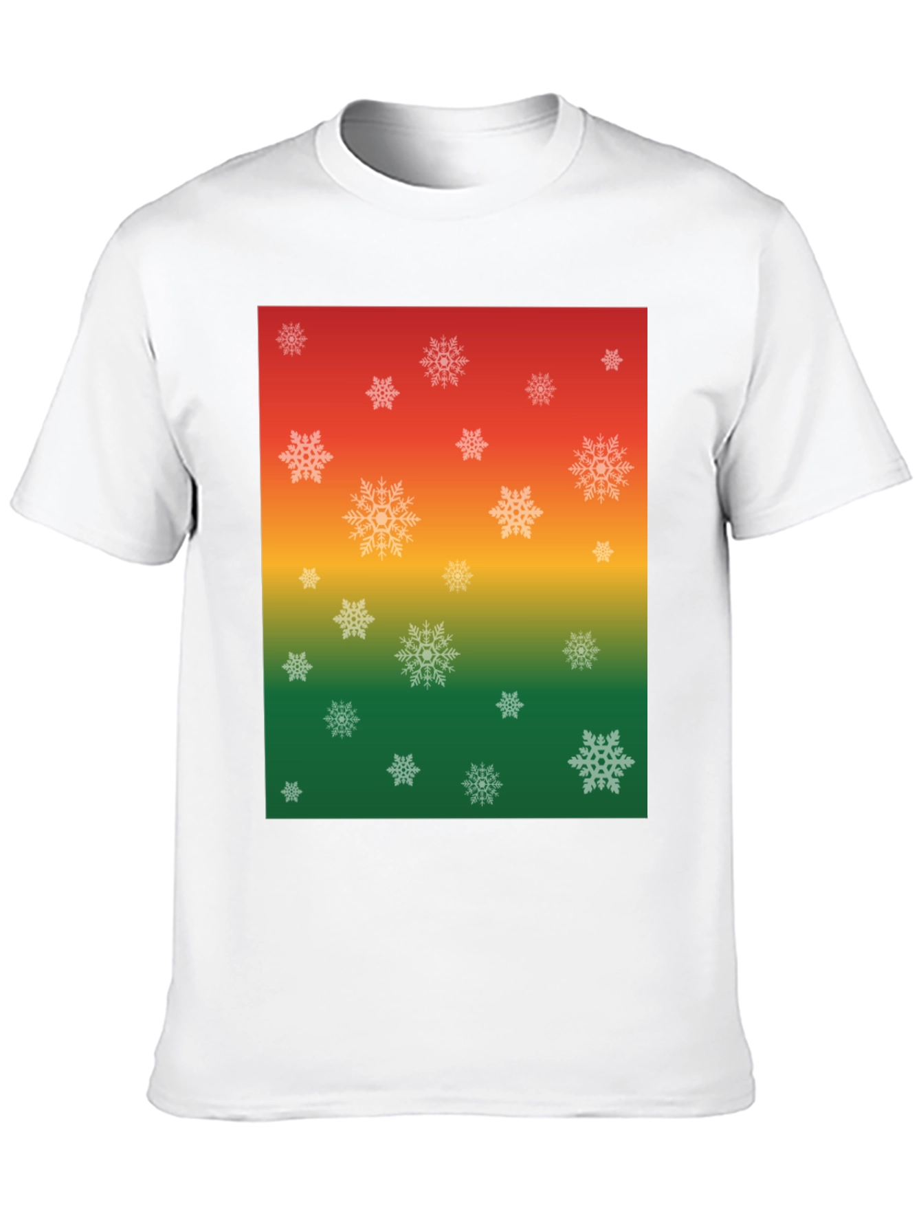Festive Snowflake Ombre Graphic T-Shirt
