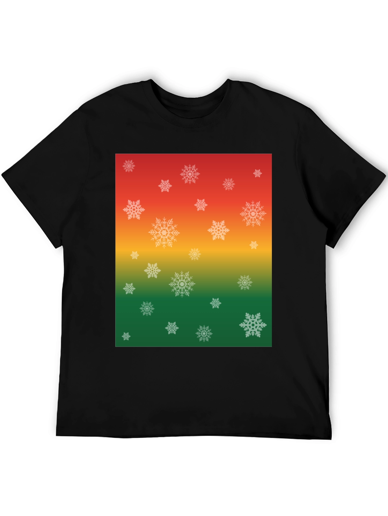 Festive Snowflake Ombre Graphic T-Shirt