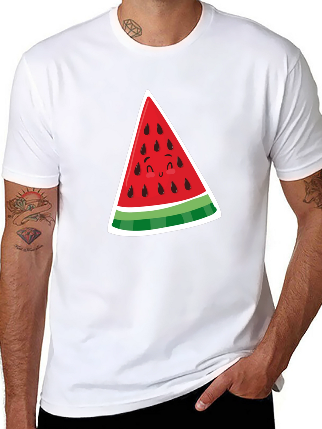 Cute Watermelon Slice Graphic Tee