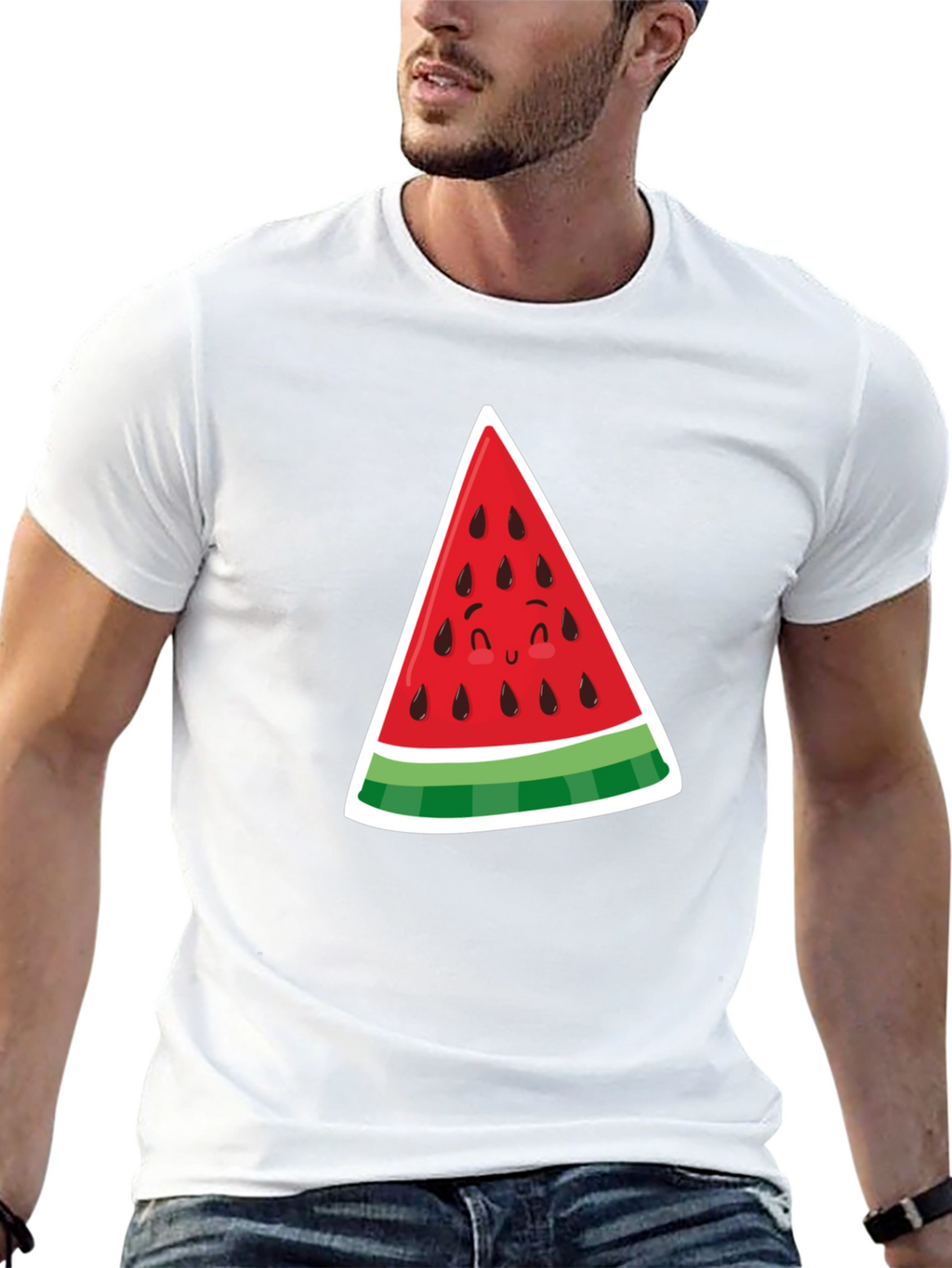 Cute Watermelon Slice Graphic Tee