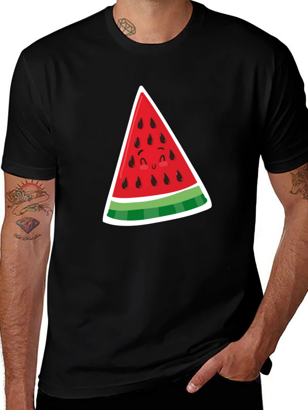 Cute Watermelon Slice Graphic Tee