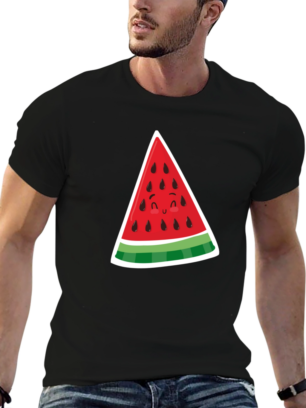 Cute Watermelon Slice Graphic Tee