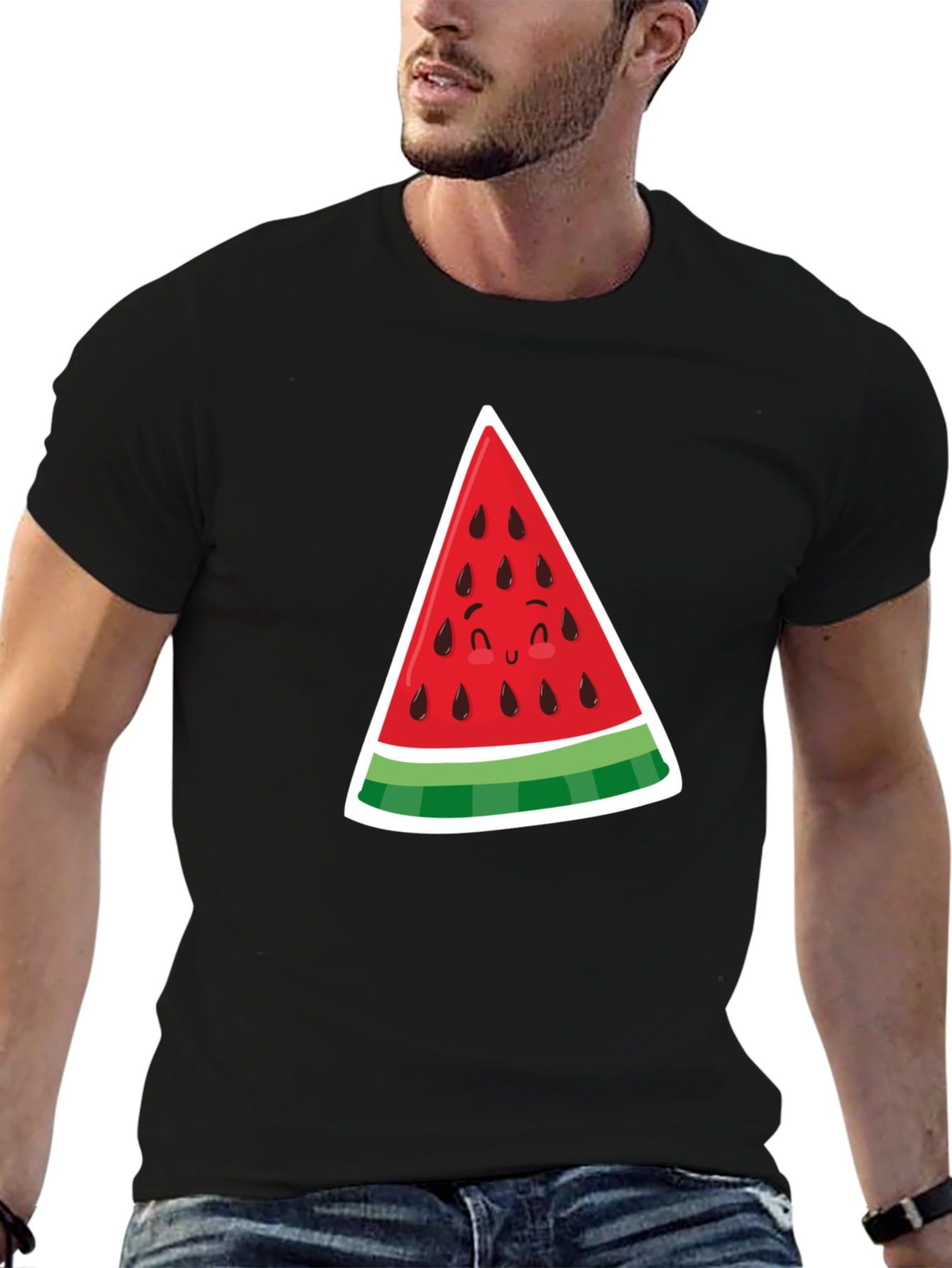 Cute Watermelon Slice Graphic Tee