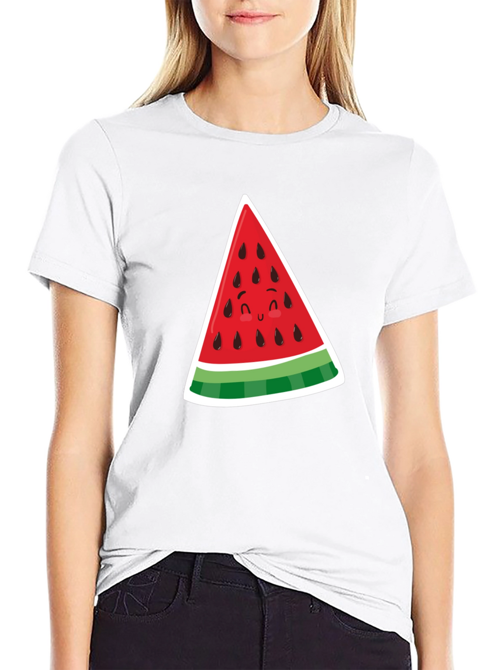 Cute Watermelon Slice Graphic Tee