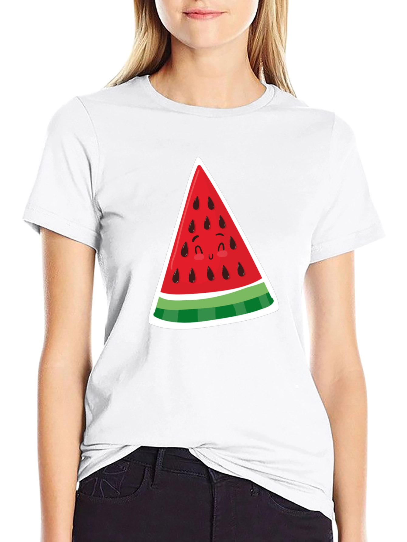 Cute Watermelon Slice Graphic Tee