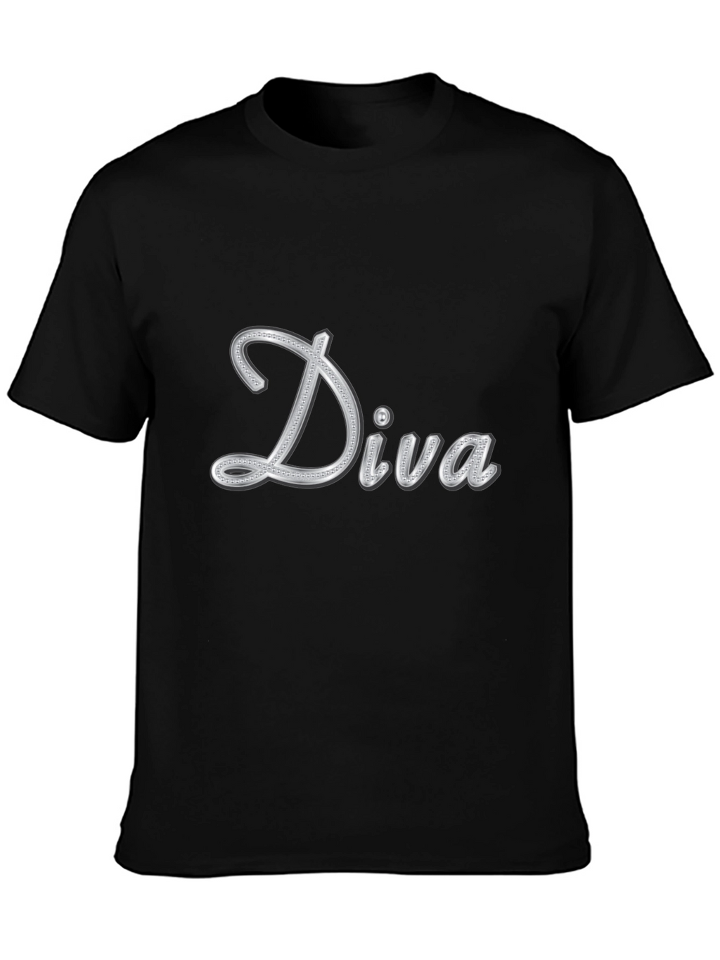 Diva Graphic Tee - Black Casual T-Shirt