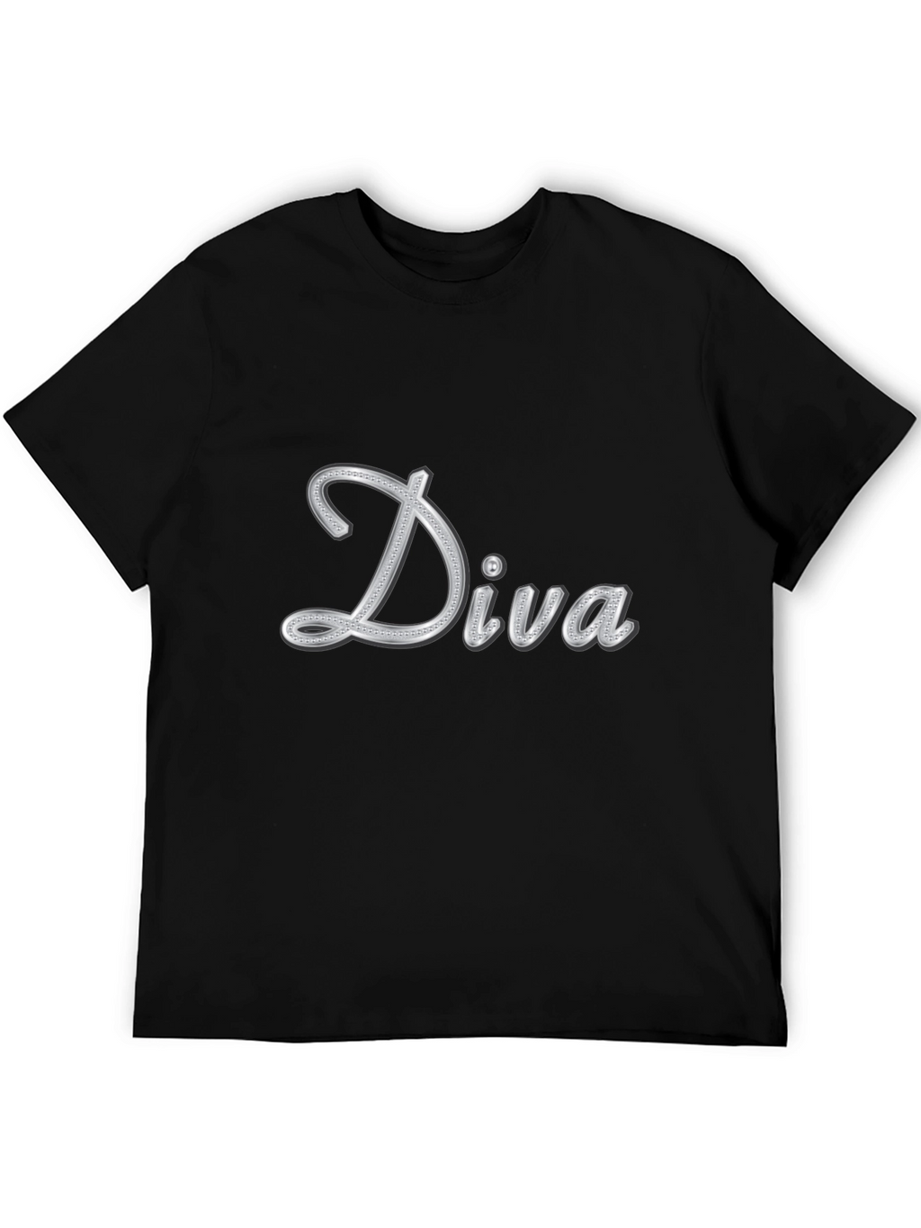 Diva Graphic Tee - Black Casual T-Shirt