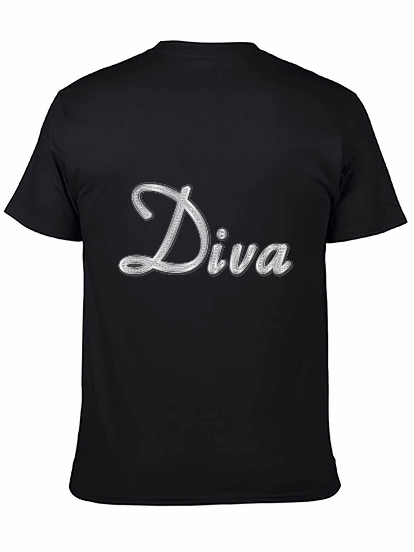 Diva Graphic Tee - Black Casual T-Shirt