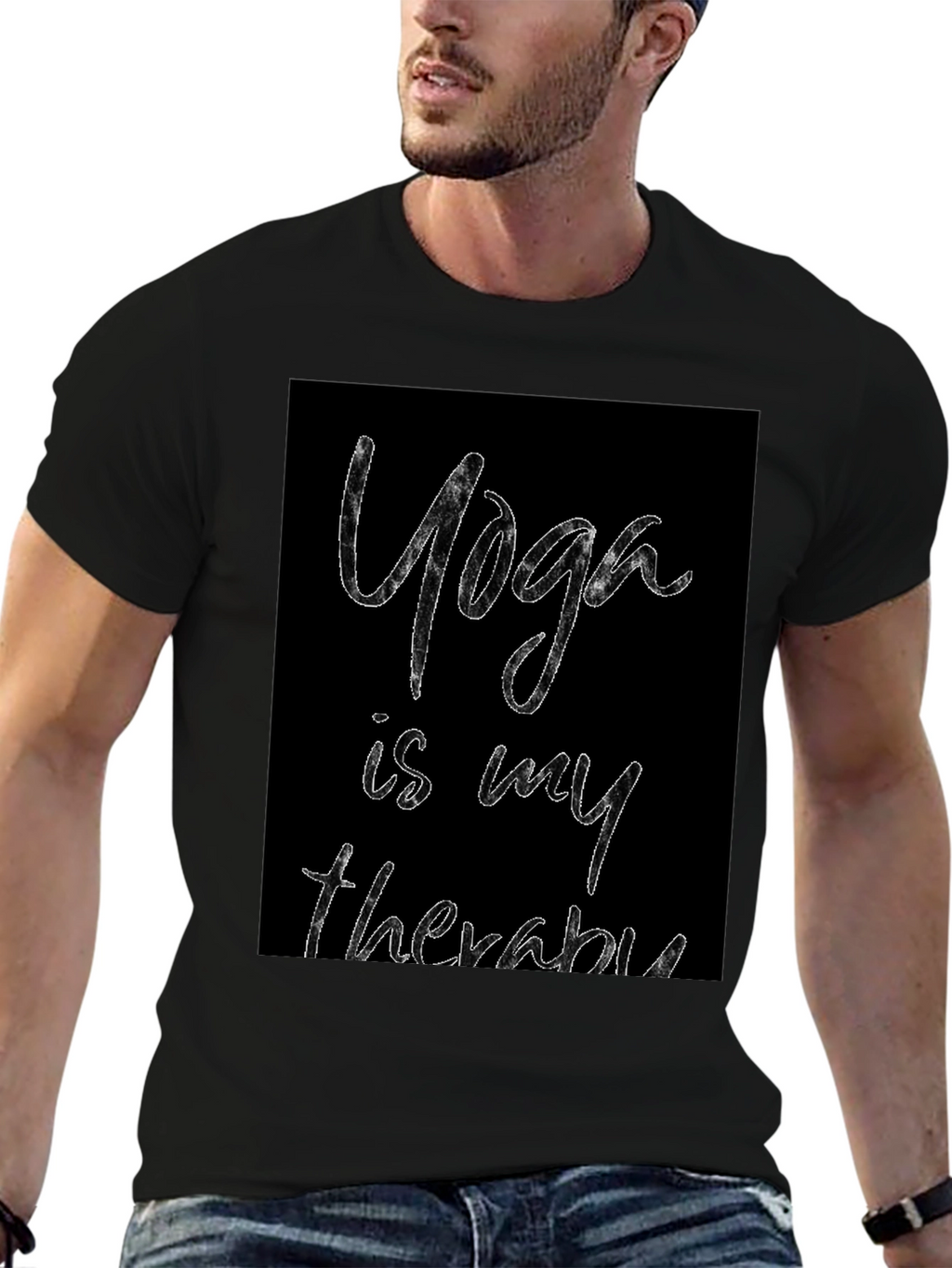 Yoga Therapy Graphic Tee - Black