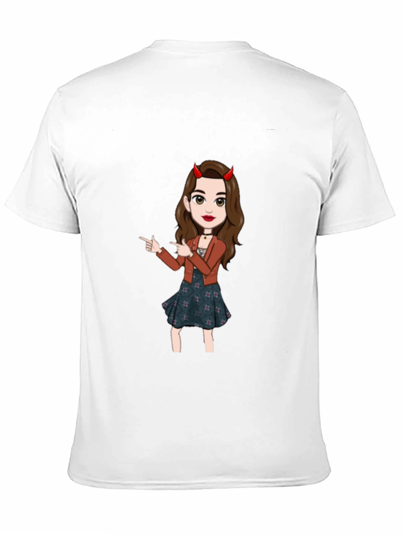 Fun Devil Girl Graphic Tee - Black Cotton Blend