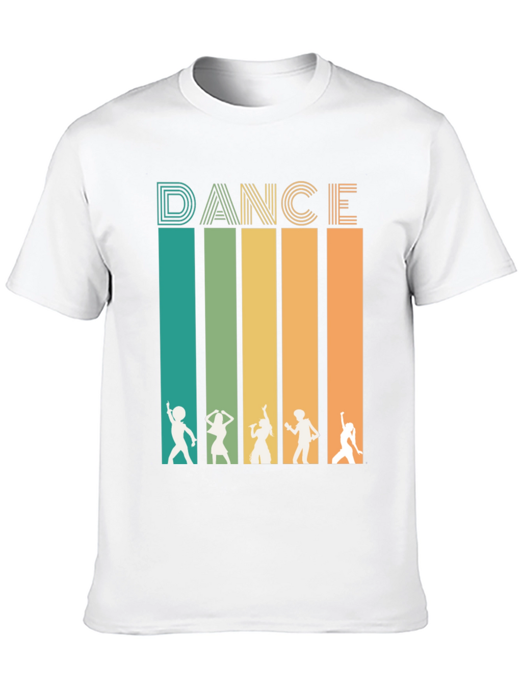 Retro Dance Silhouette Graphic Tee - Black