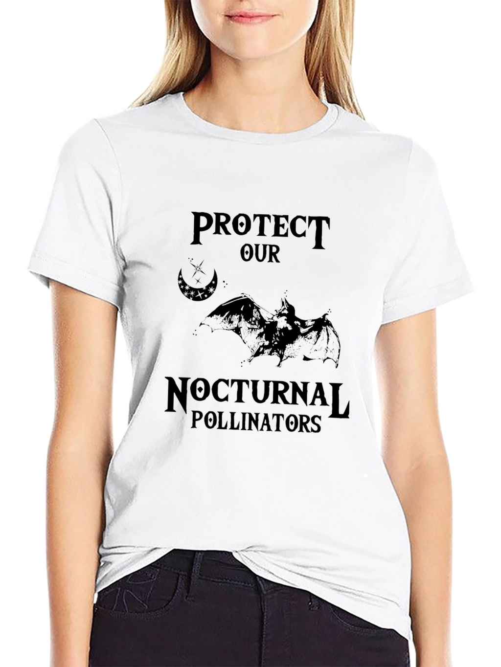 Protect Nocturnal Pollinators Black T-Shirt