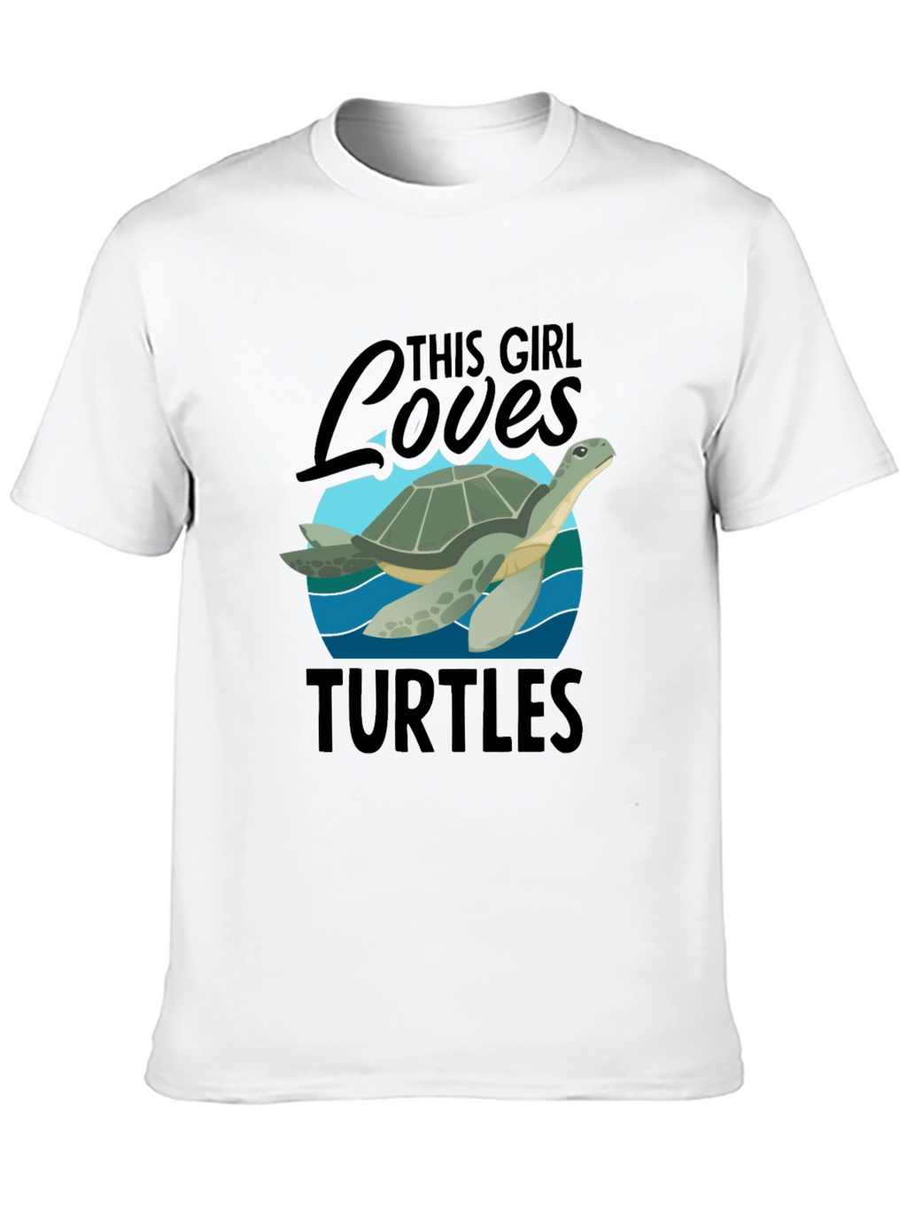 This Girl Loves Turtles Graphic T-Shirt