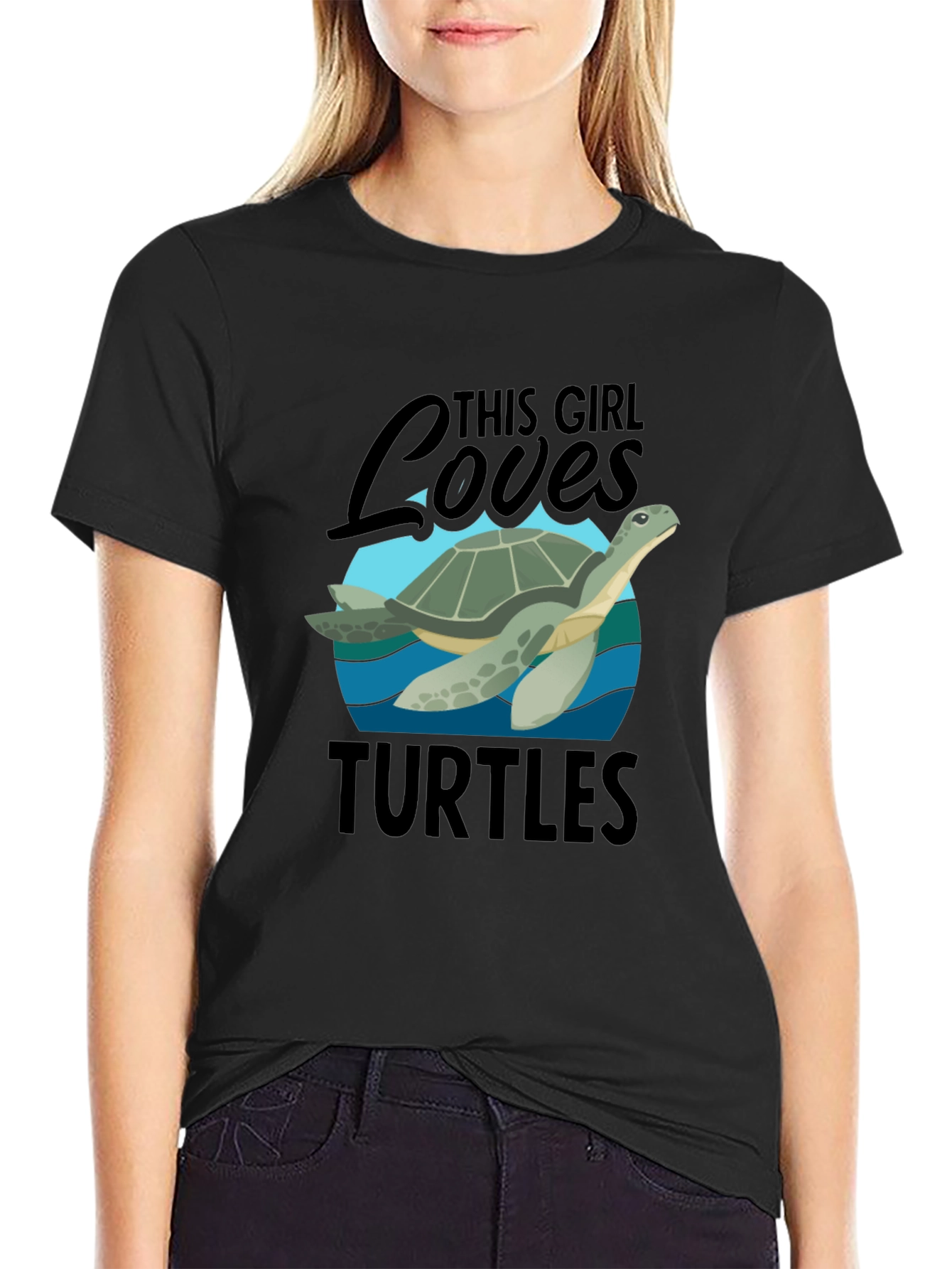 This Girl Loves Turtles Graphic T-Shirt
