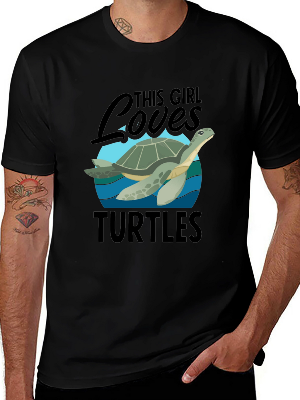 This Girl Loves Turtles Graphic T-Shirt
