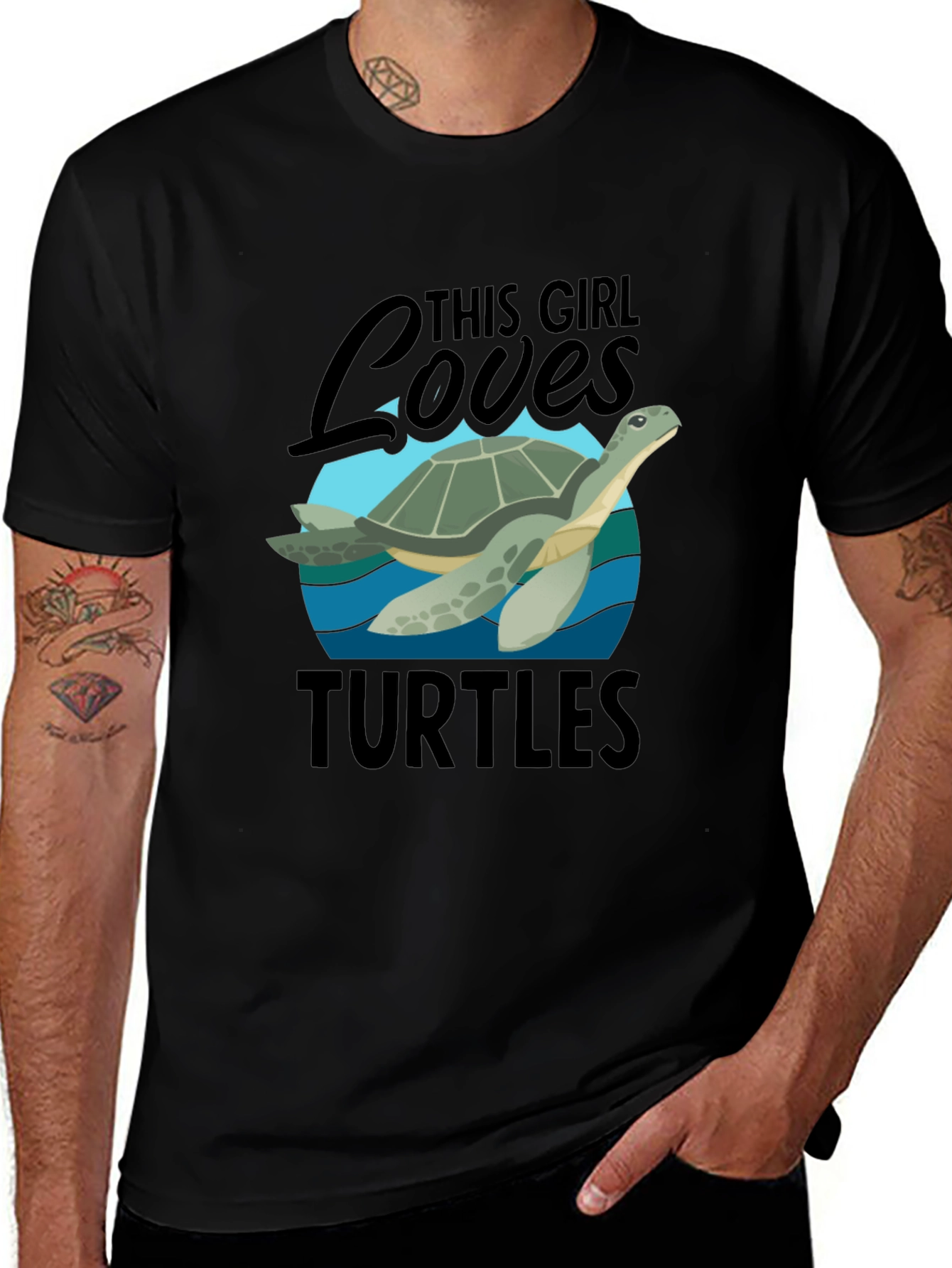 This Girl Loves Turtles Graphic T-Shirt