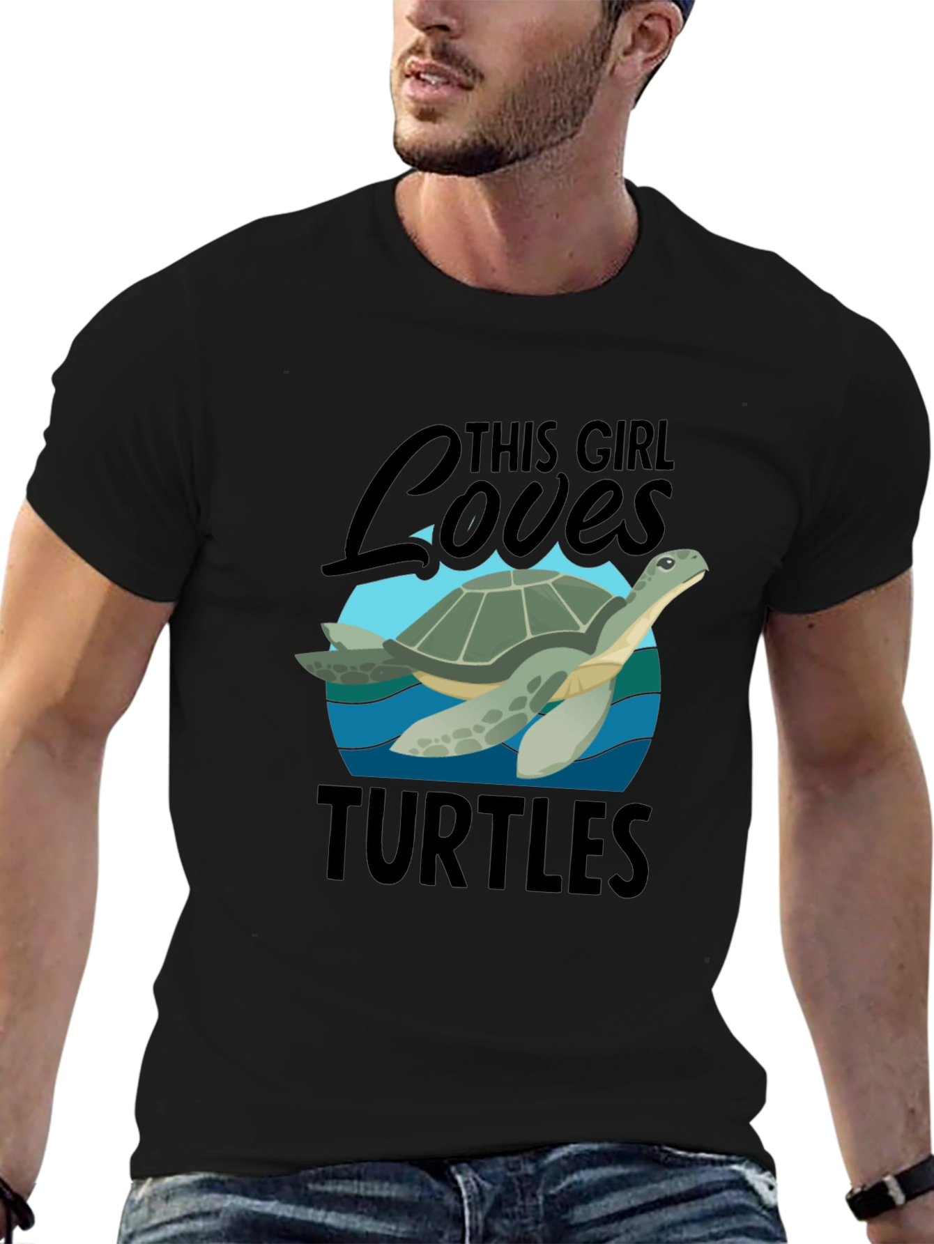This Girl Loves Turtles Graphic T-Shirt