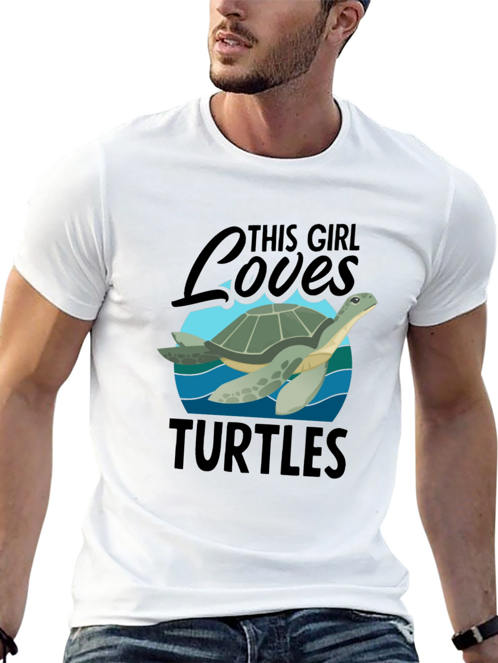 This Girl Loves Turtles Graphic T-Shirt