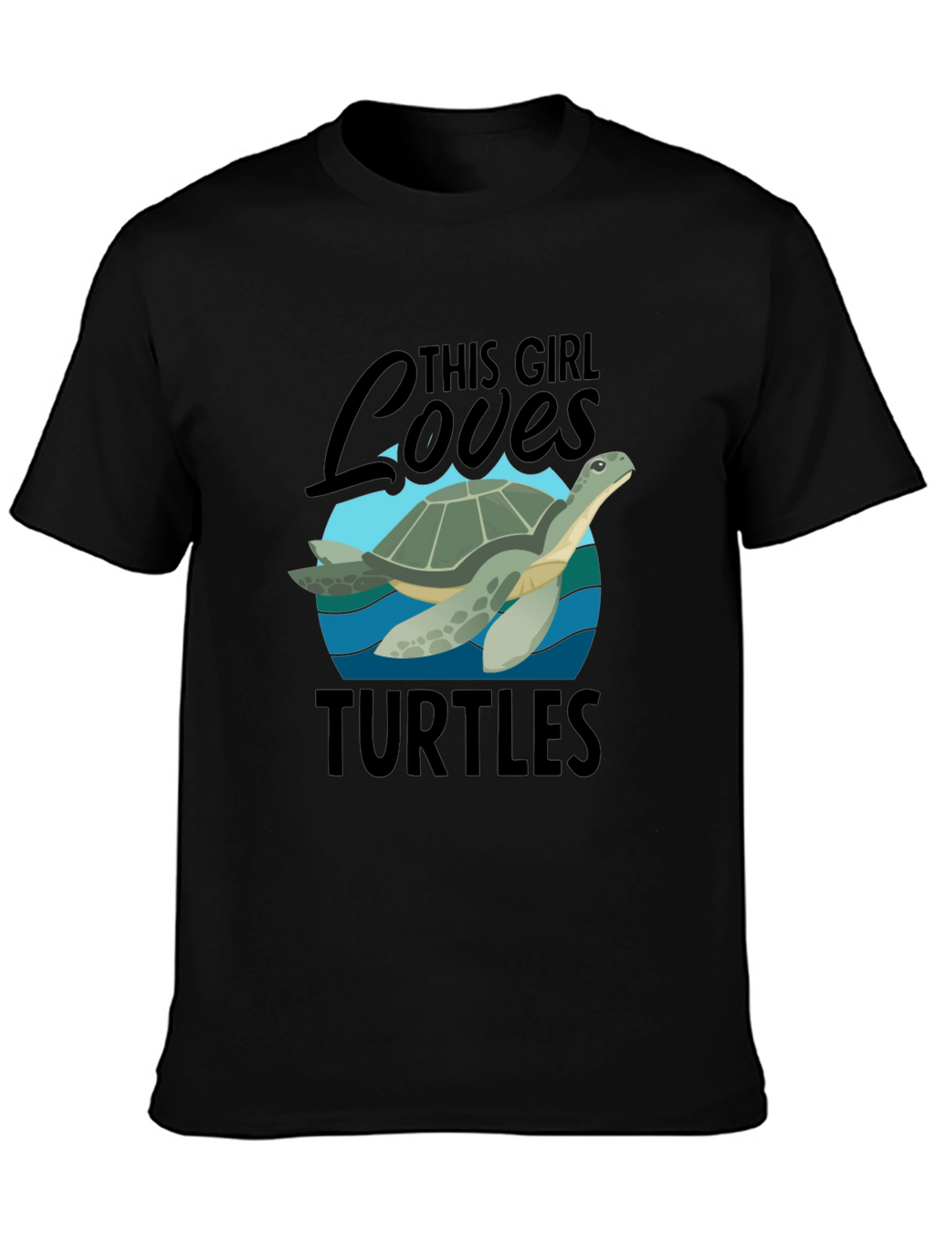 This Girl Loves Turtles Graphic T-Shirt