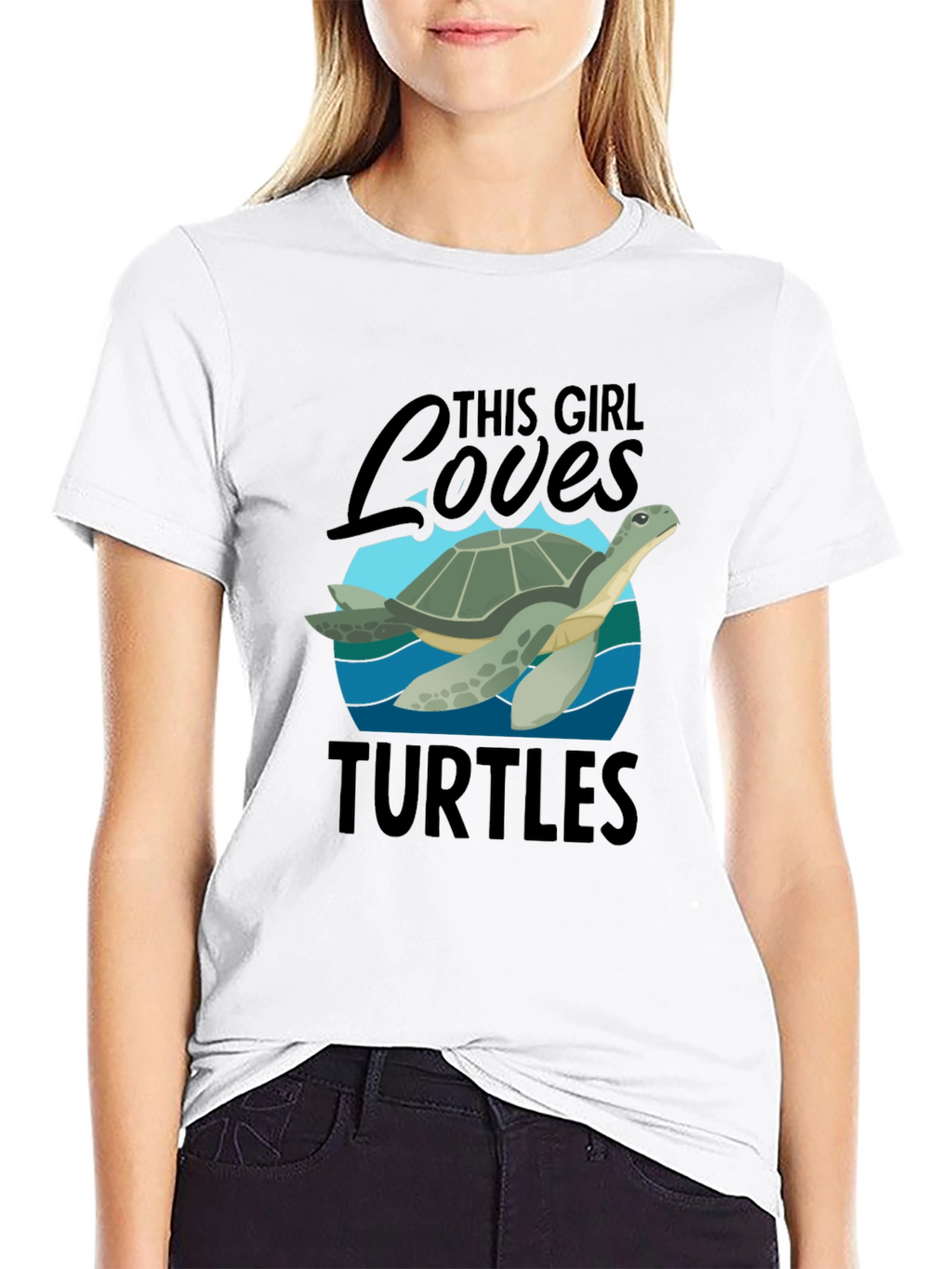 This Girl Loves Turtles Graphic T-Shirt