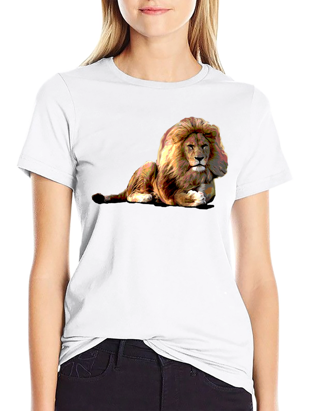 Lion Graphic Black T-Shirt - Wild Style