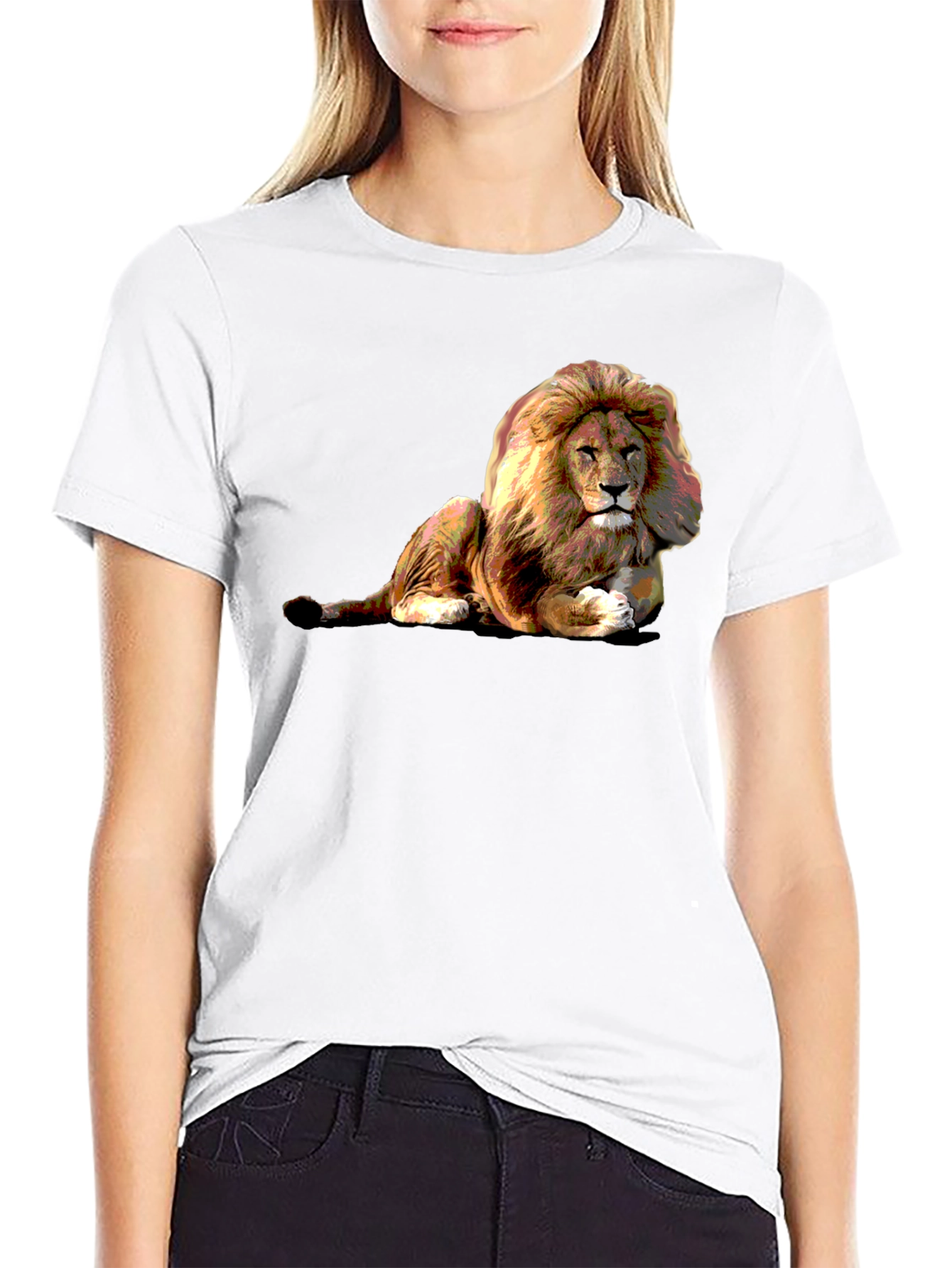 Lion Graphic Black T-Shirt - Wild Style