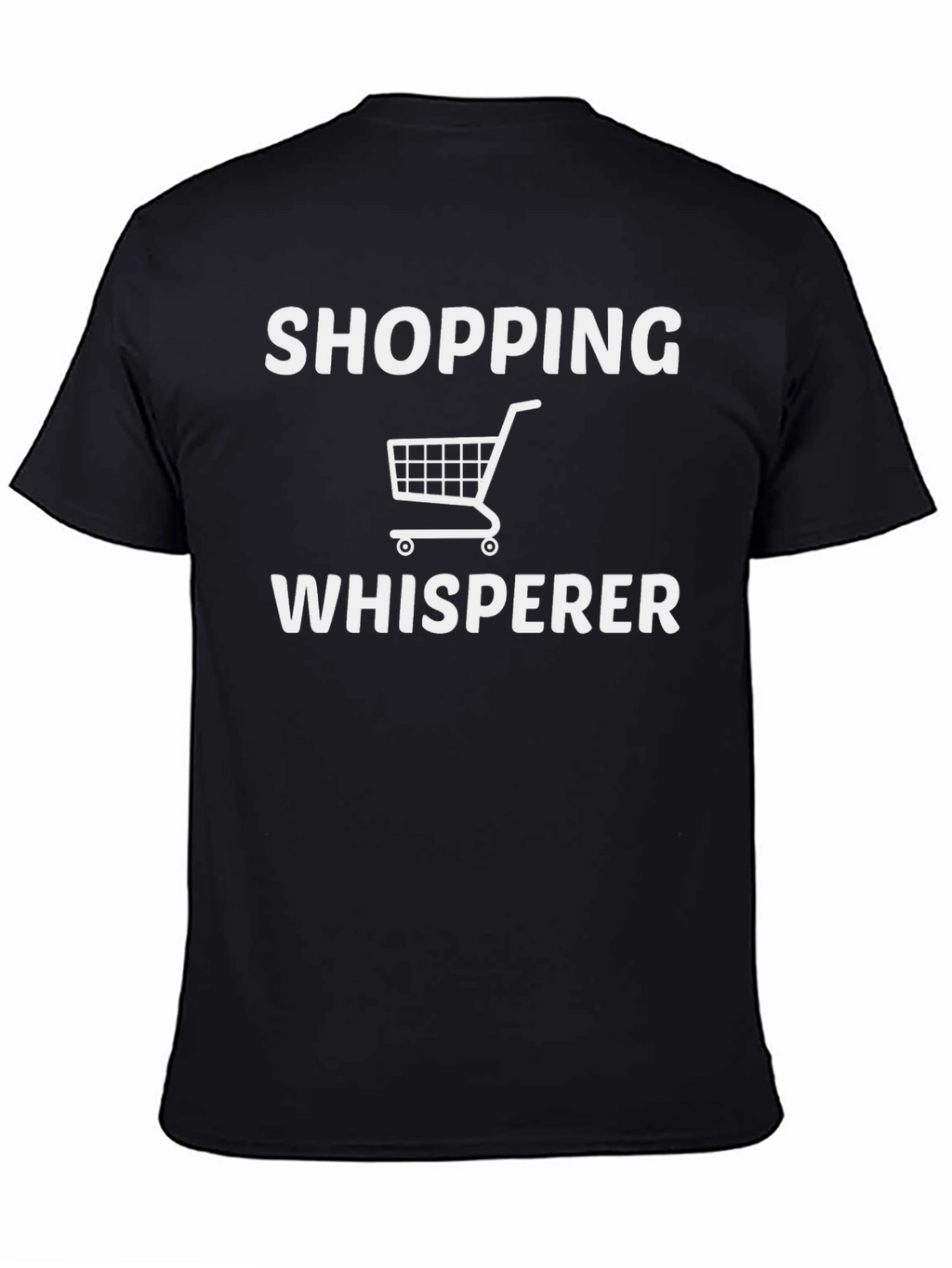 Shopping Whisperer Tee - Black Graphic T-Shirt