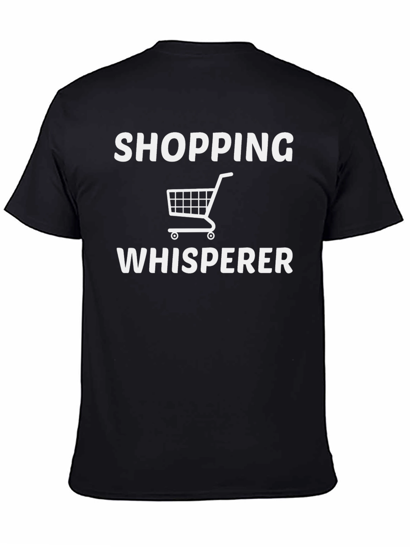 Shopping Whisperer Tee - Black Graphic T-Shirt