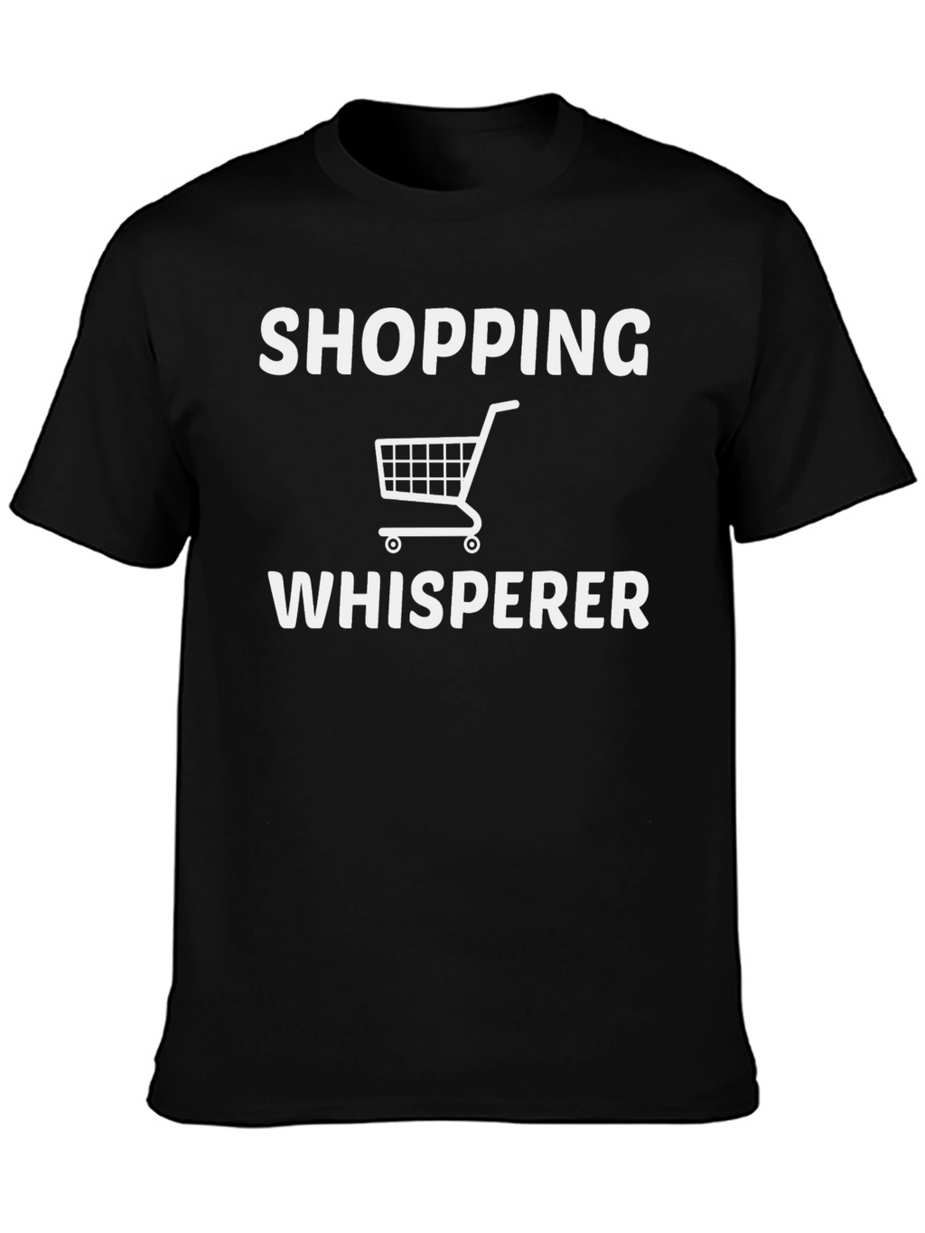 Shopping Whisperer Tee - Black Graphic T-Shirt