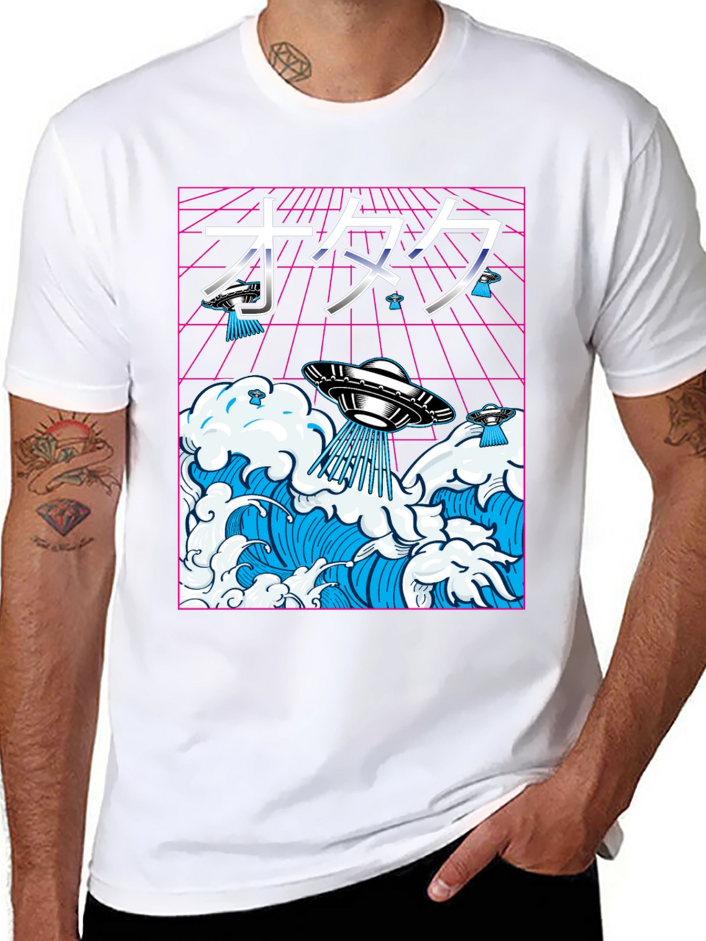 Otaku UFO Waves Graphic Tee