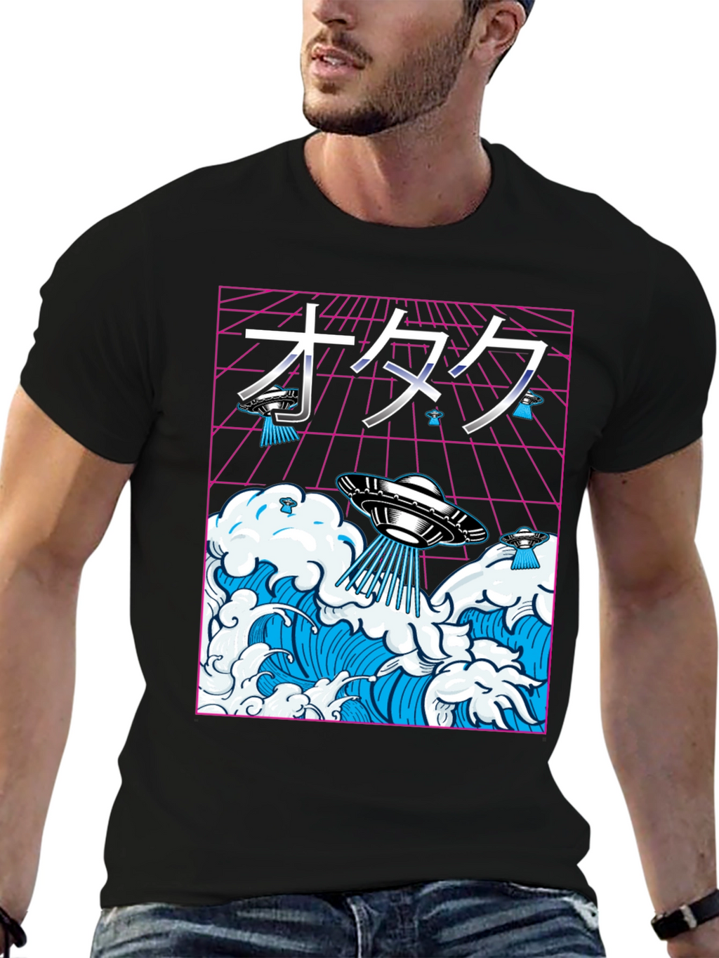Otaku UFO Waves Graphic Tee