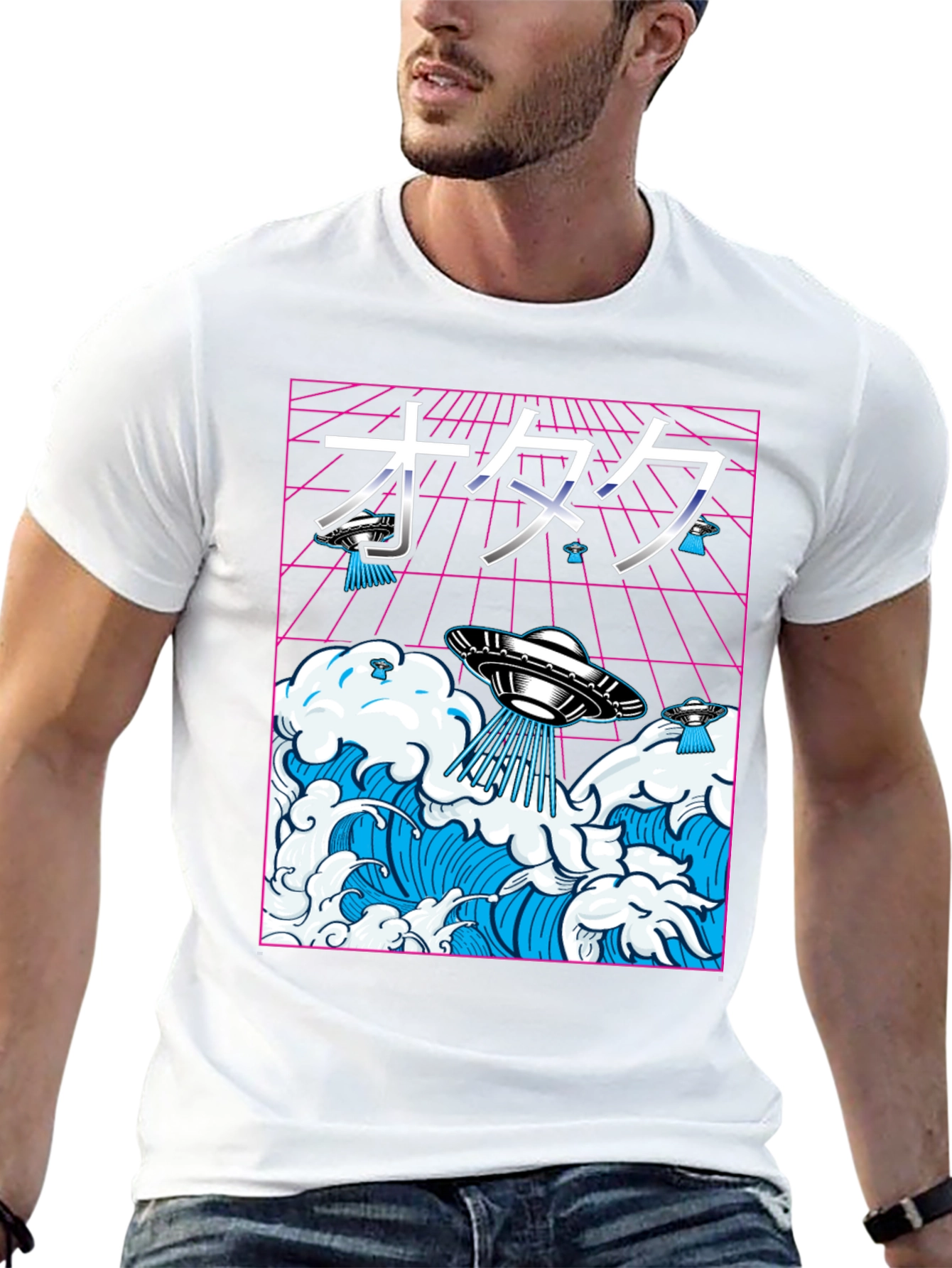 Otaku UFO Waves Graphic Tee