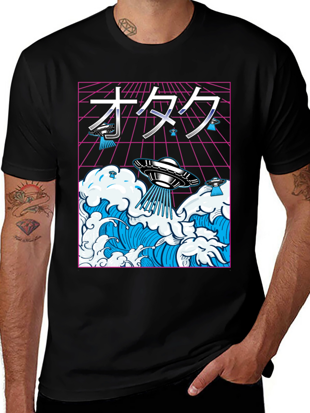 Otaku UFO Waves Graphic Tee