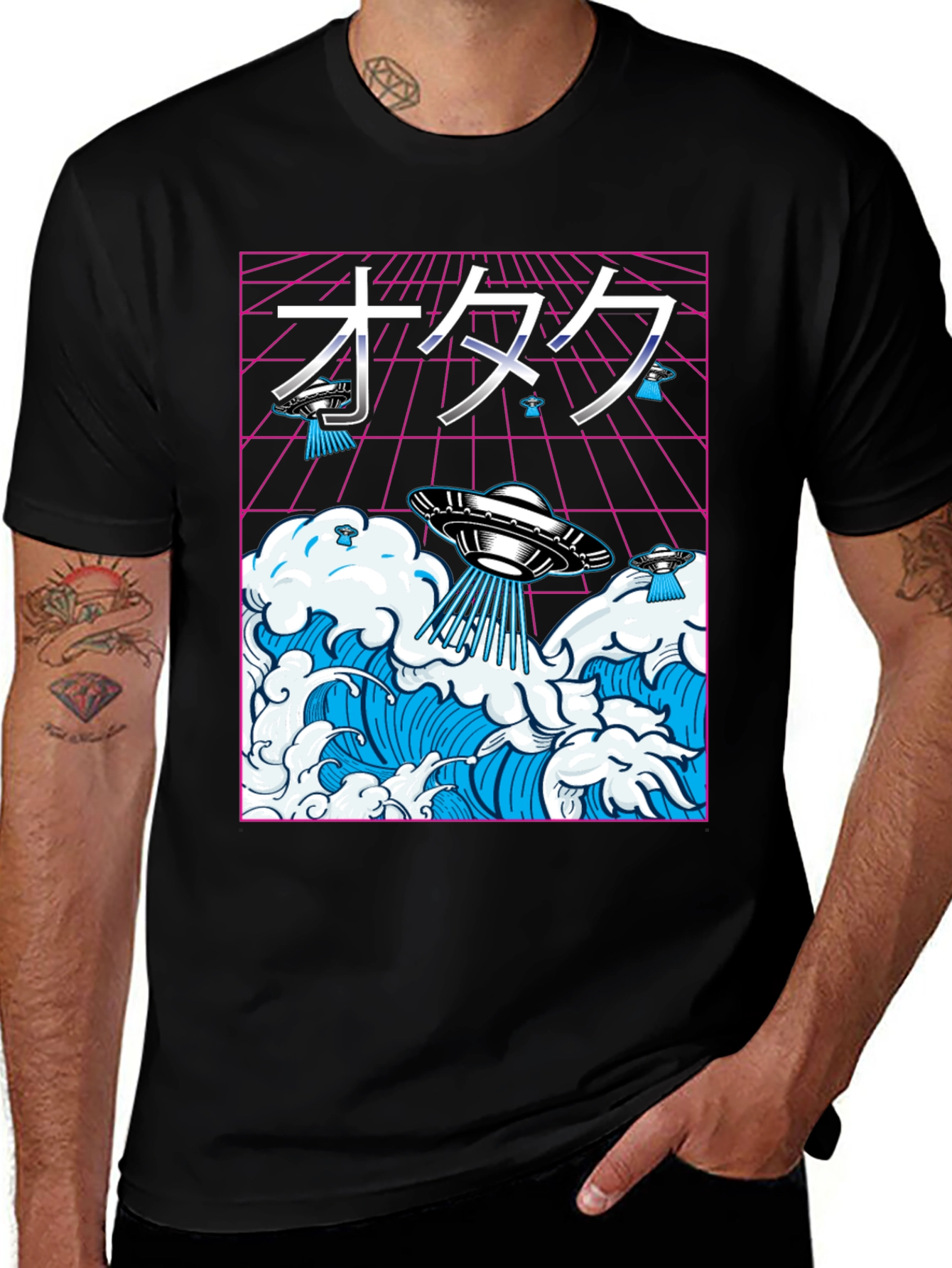 Otaku UFO Waves Graphic Tee