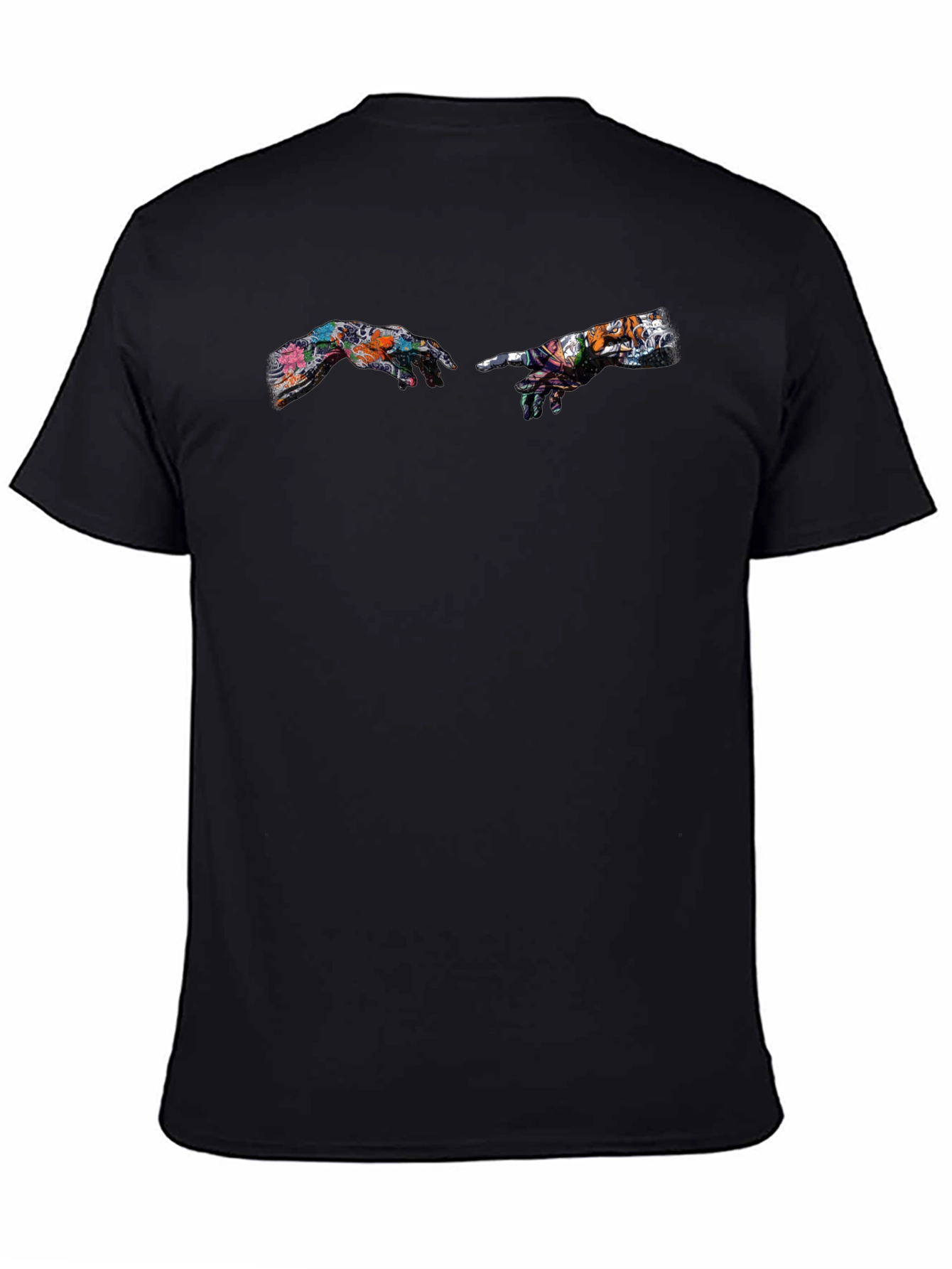 Creation of Adam Art Print Black T-Shirt