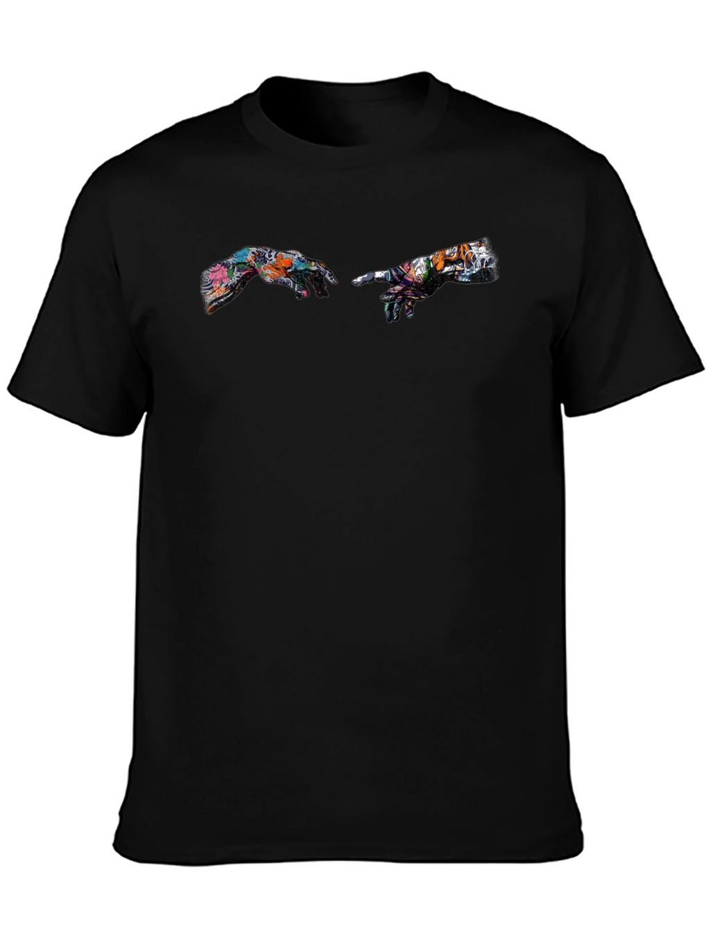 Creation of Adam Art Print Black T-Shirt