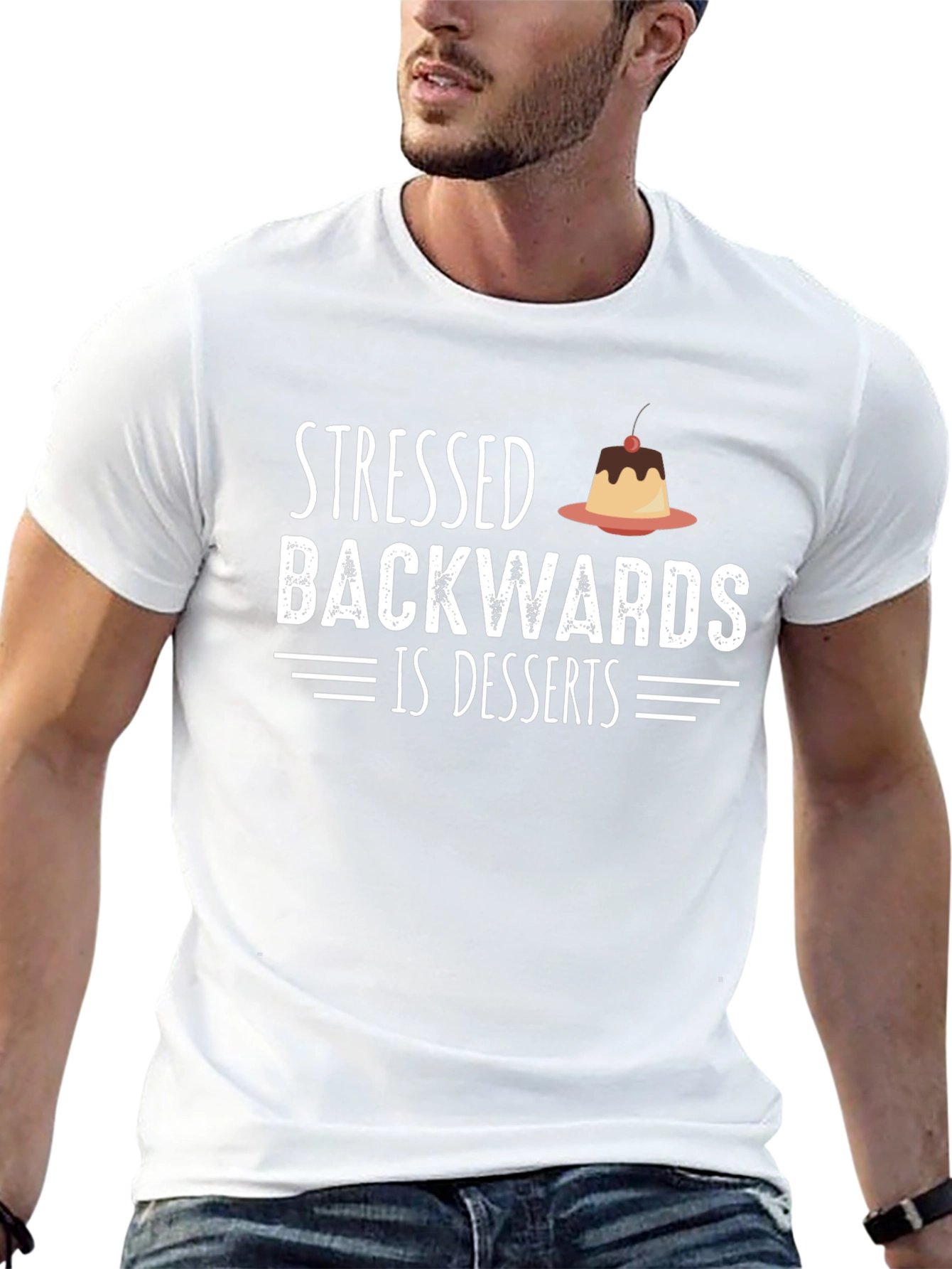 Stressed Backwards Is Desserts T-Shirt Funny Foodie Tee