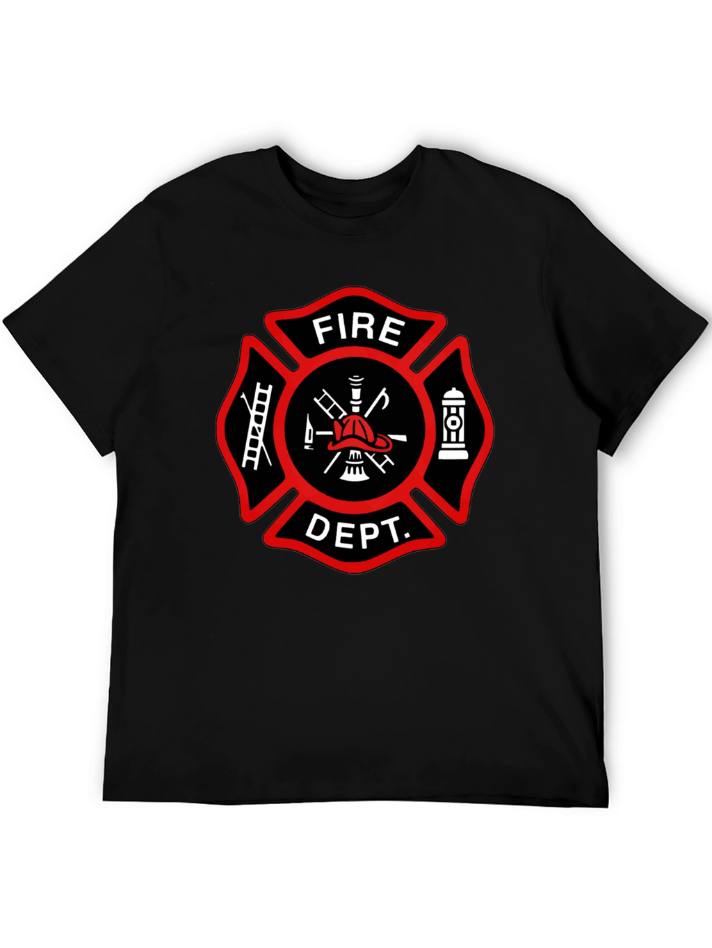 Fire Department T-Shirt Maltese Cross Design
